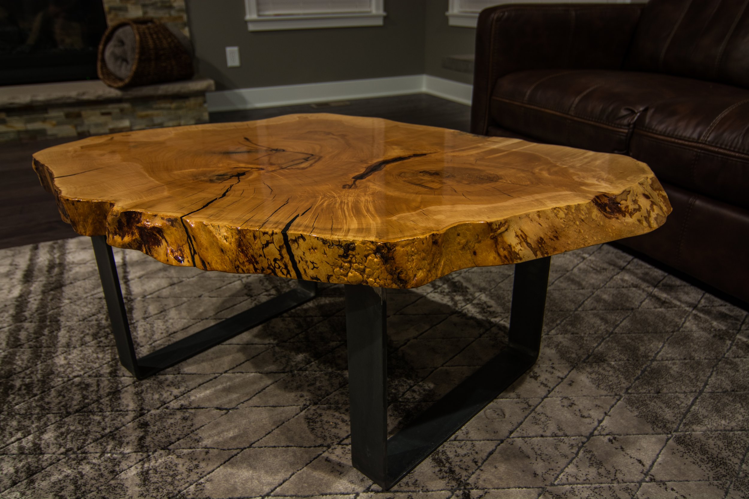 Oak cookie coffee table