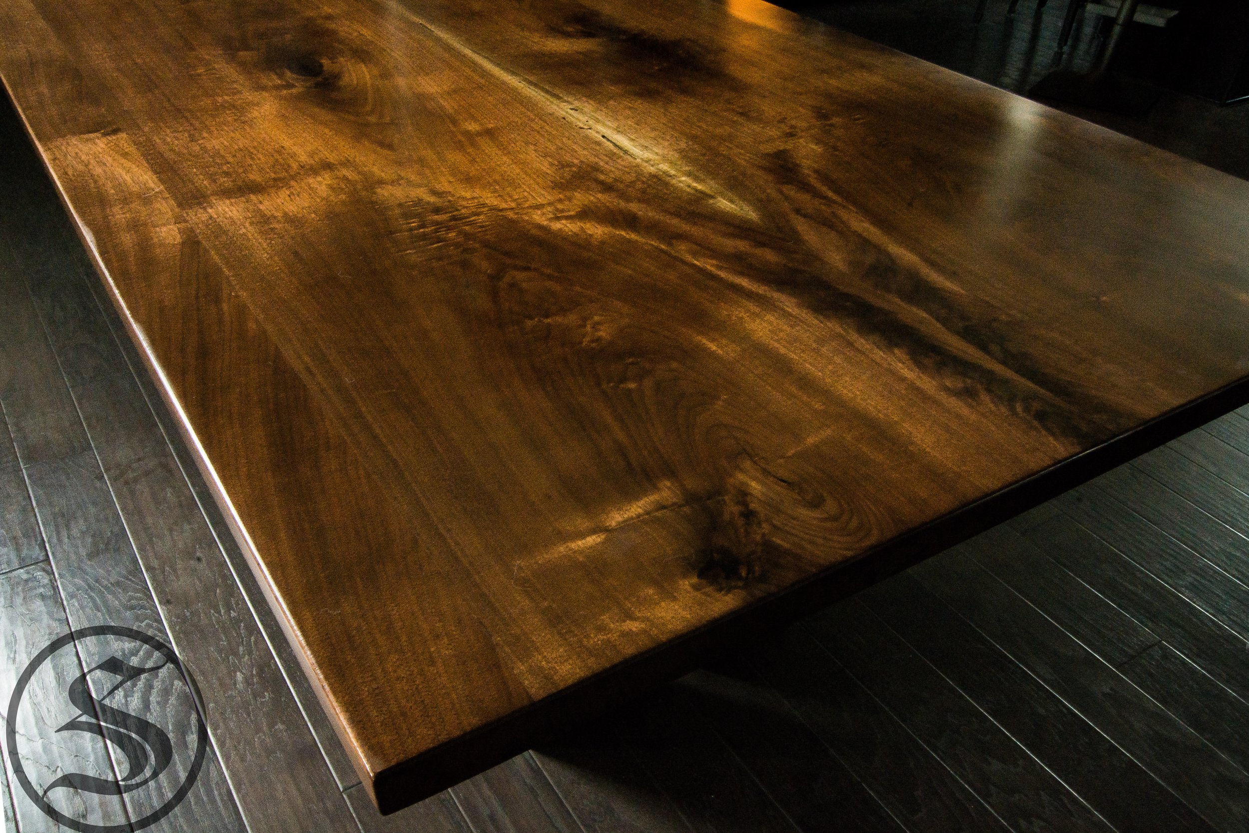 Large walnut dining table