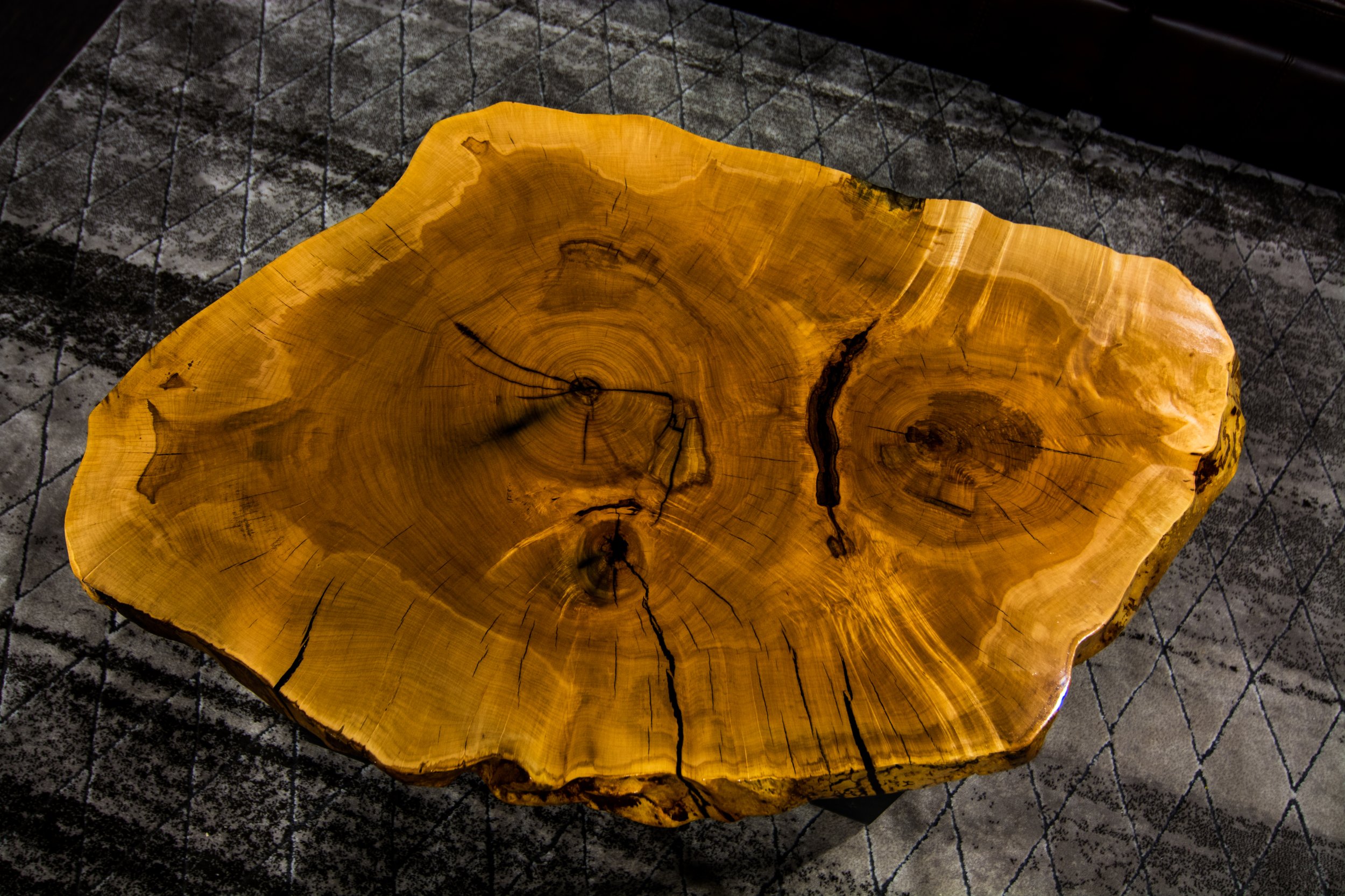 Oak cookie coffee table