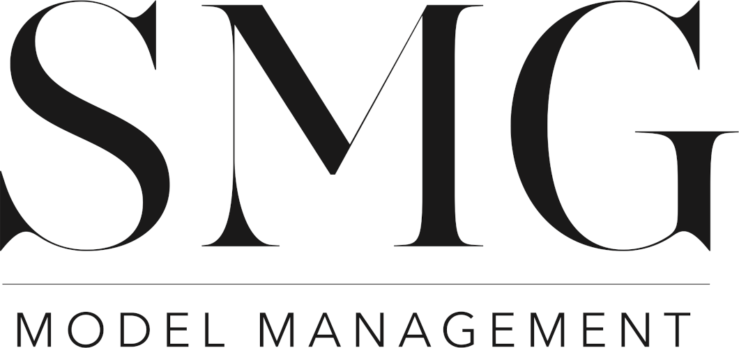 SMG Model Management logo in black and white, with large stylized letters 'SMG' above the words 'Model Management'.