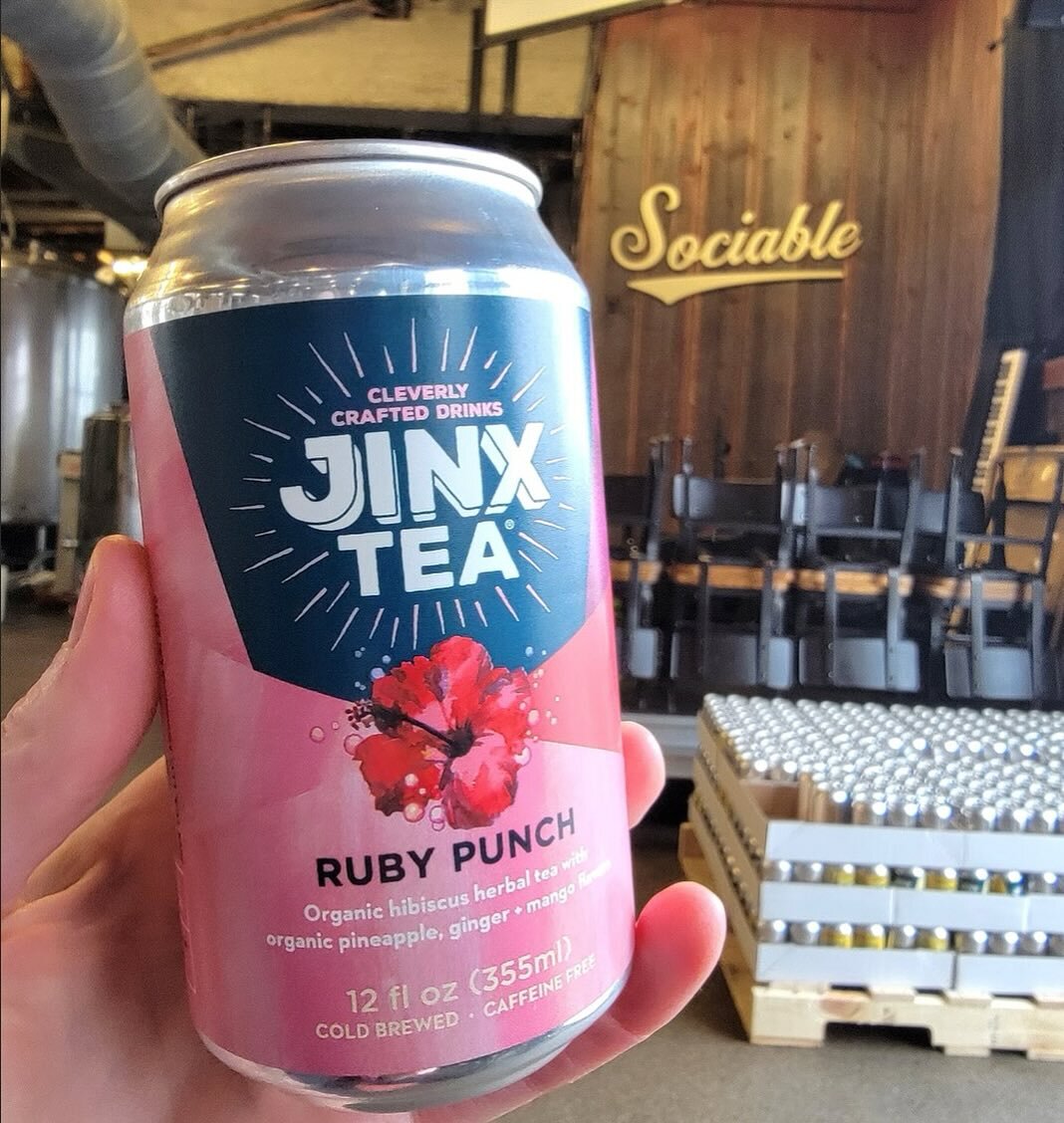 Did you know that we partner with a beloved local brand to make Jinx? @sociablecider helps us ensure the quality of our tea in every single can and every single satisfying sip! Thanks to Sociable Cider Werks for being committed to excellence in produ