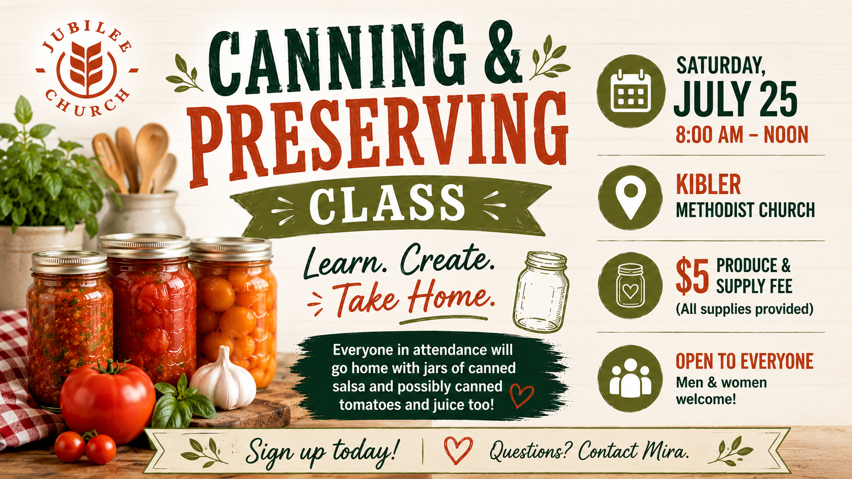 Canning &amp; Preserving Class