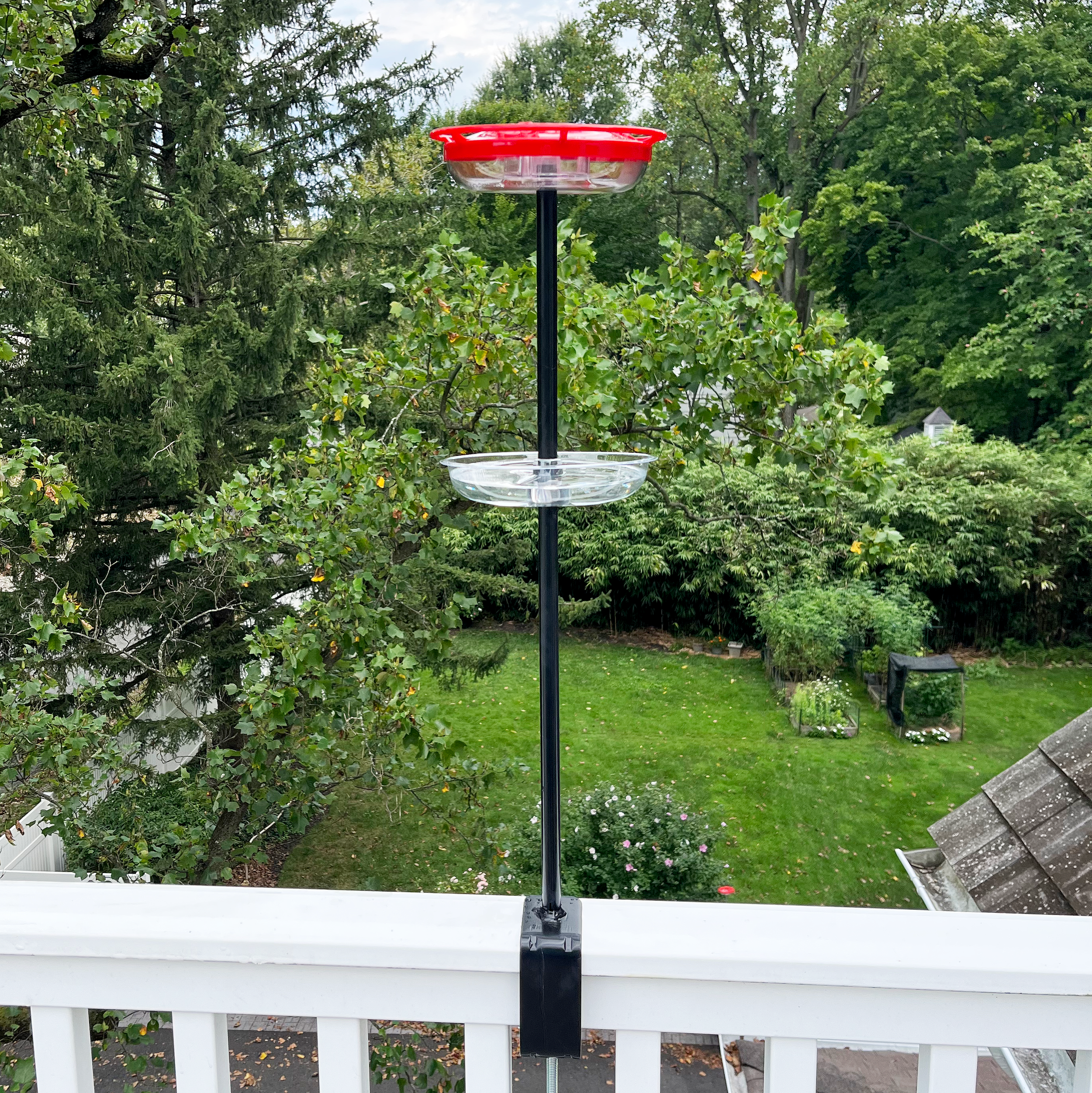 Complete Deck Rail Hummingbird Feeder Kit with The Ant-Mote™