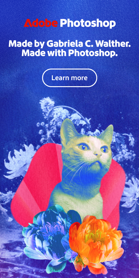 FY25Q3-PsDesktopDemandProgression-GabrielaCWalther-Retouching-Display-DemandProgression-Banner-FlowerCat-300x600px-1x-EN.png