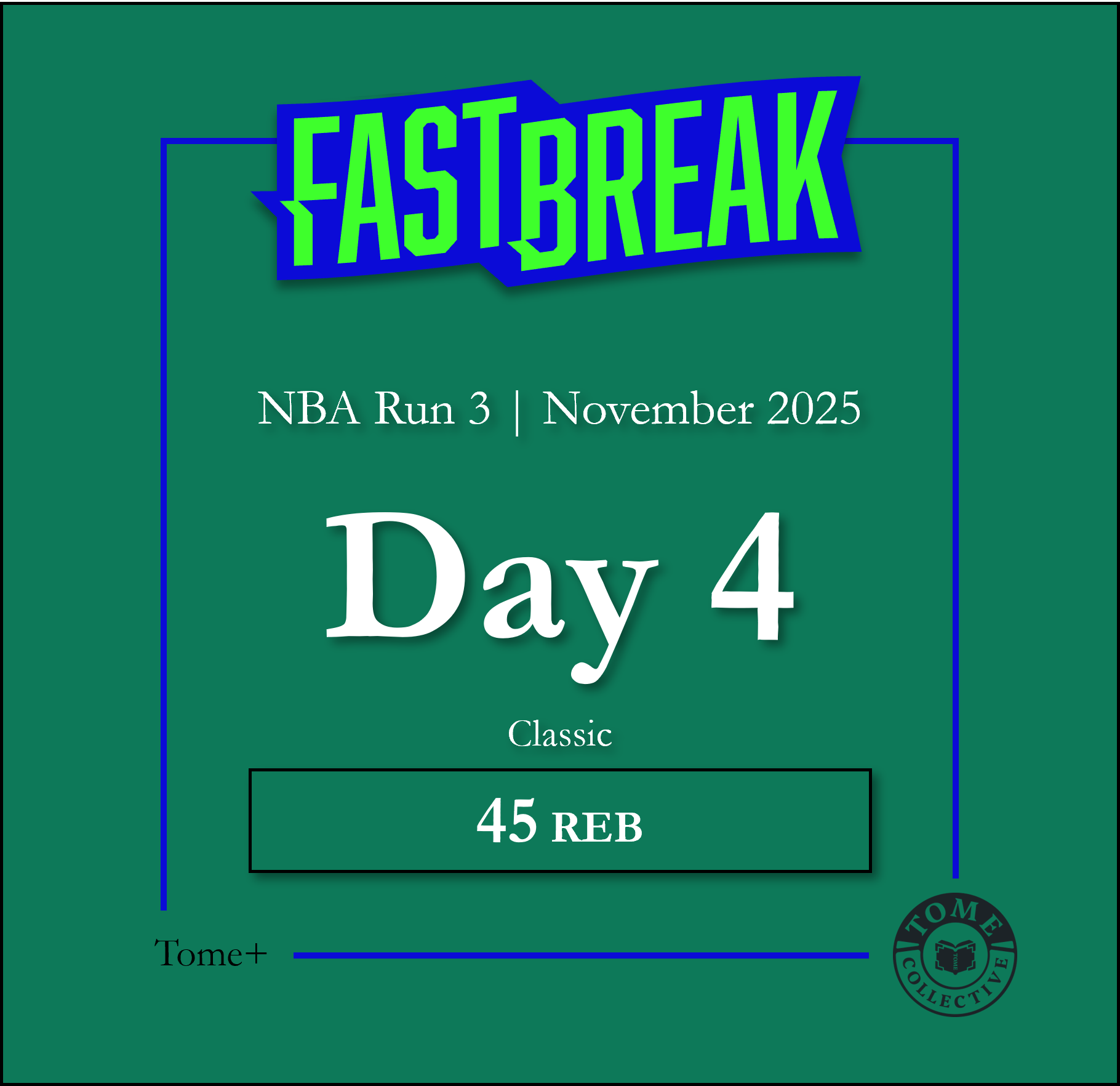 Tome+ | NBA Fast Break Classic | Run 3 | Day 4