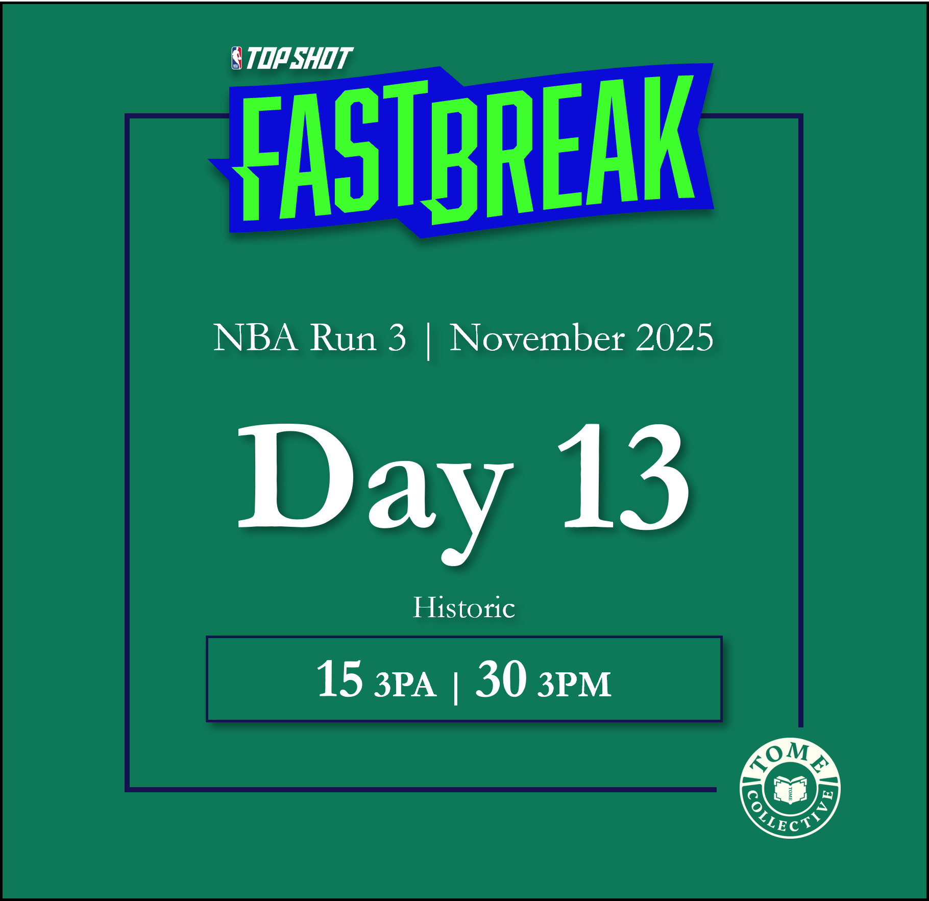 NBA Fast Break Historic | Run 3 | Day 13