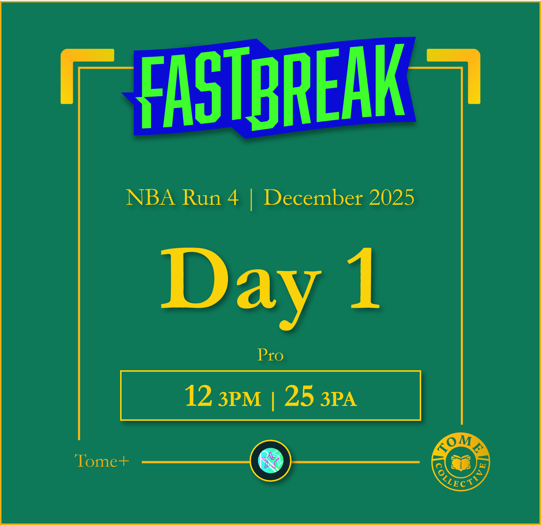 Tome+ | NBA Fast Break Pro | Run 4 | Day 1