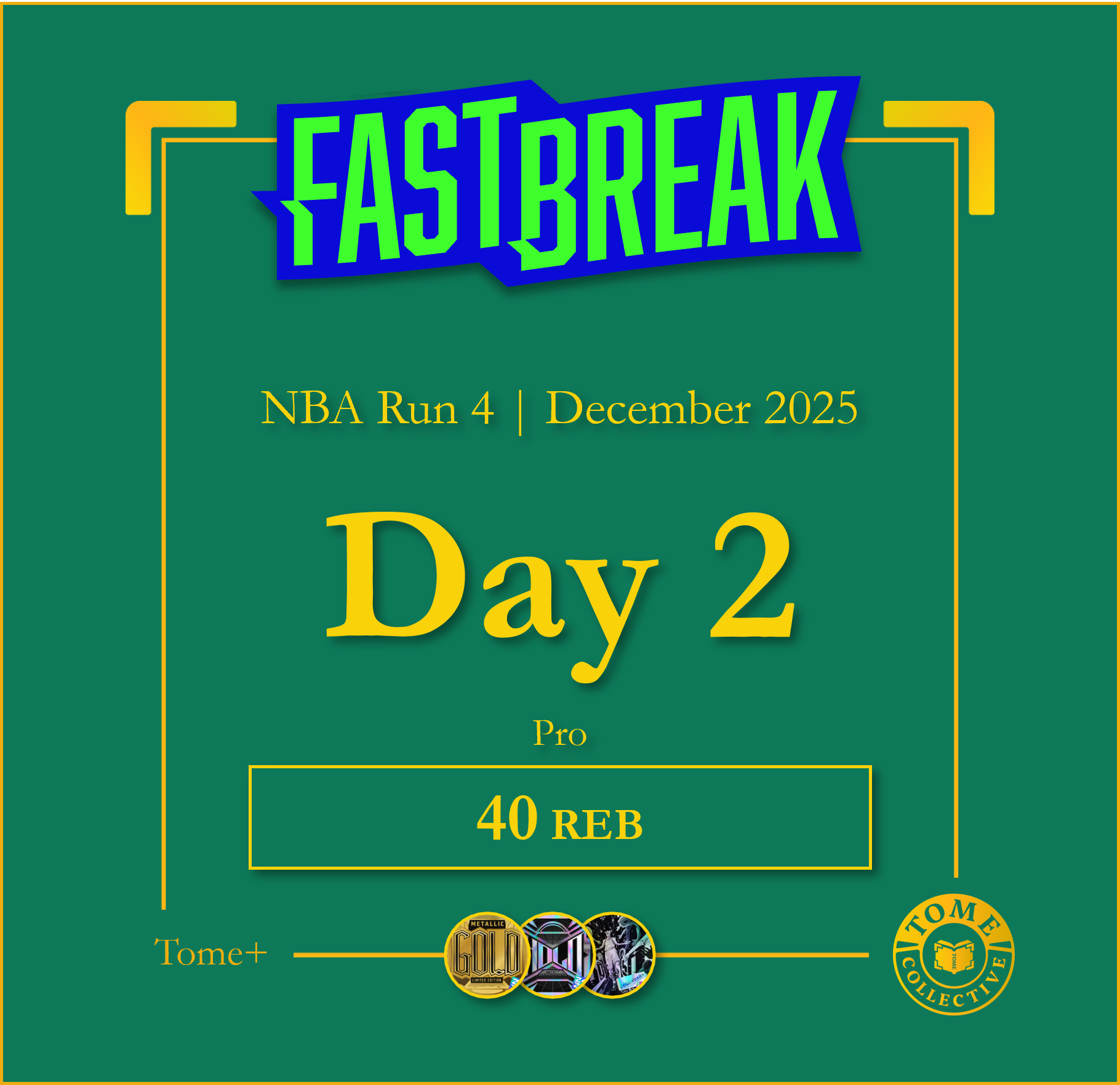 Tome+ | NBA Fast Break Pro | Run 4 | Day 2