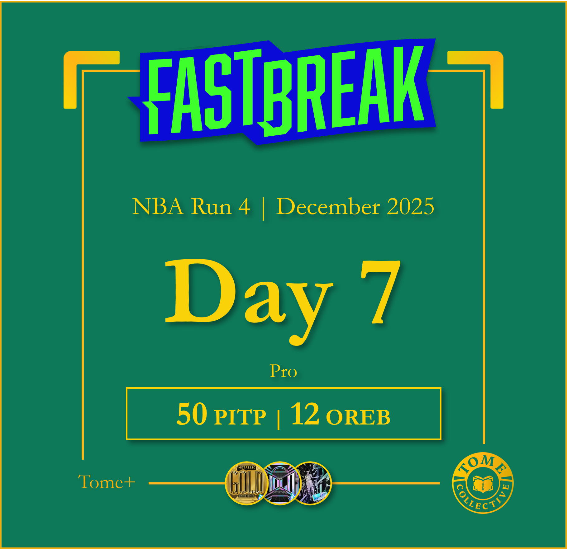 Tome+ | NBA Fast Break Pro | Run 4 | Day 7