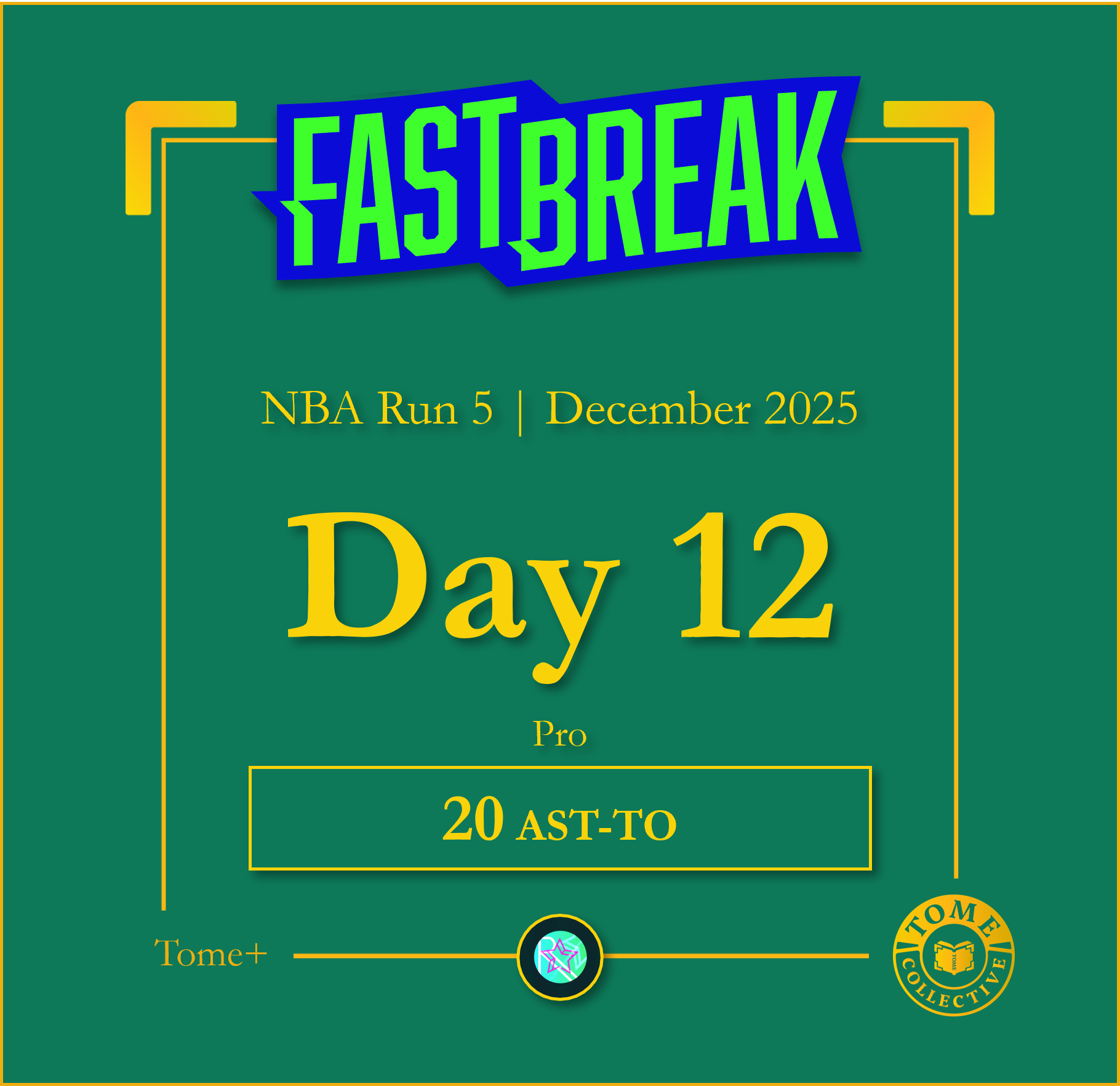 Tome+ | NBA Fast Break Pro | Run 5 | Day 12