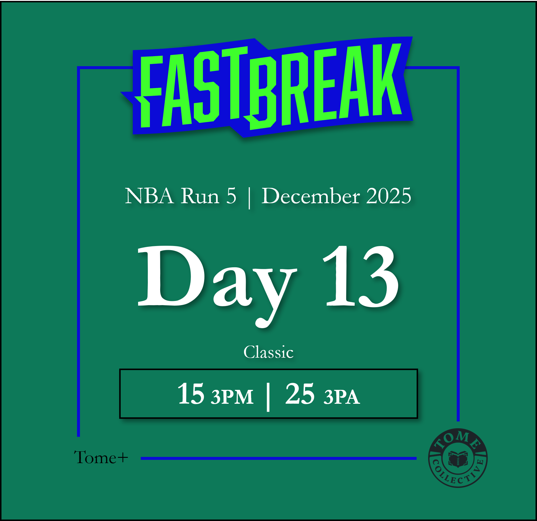 Tome+ | NBA Fast Break Classic | Run 5 | Day 13