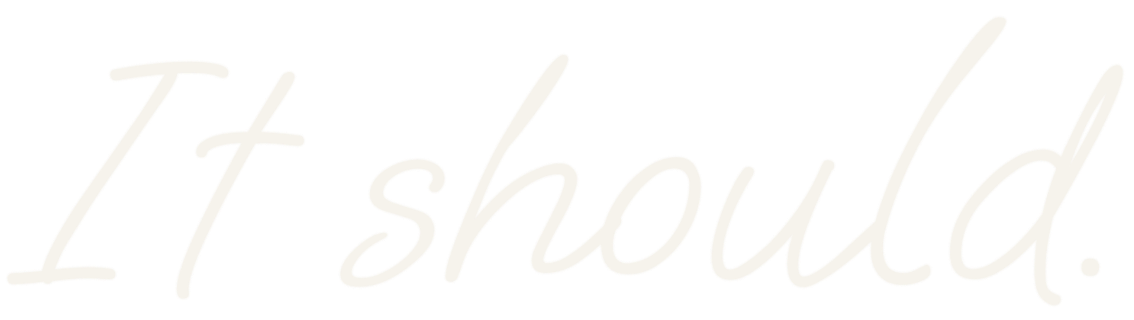 Text saying 'I should.' in a cursive font on a black background.