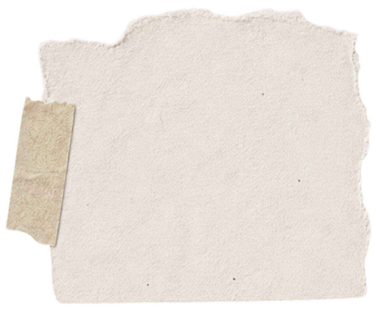 Several torn pieces of beige and off-white paper layered together.