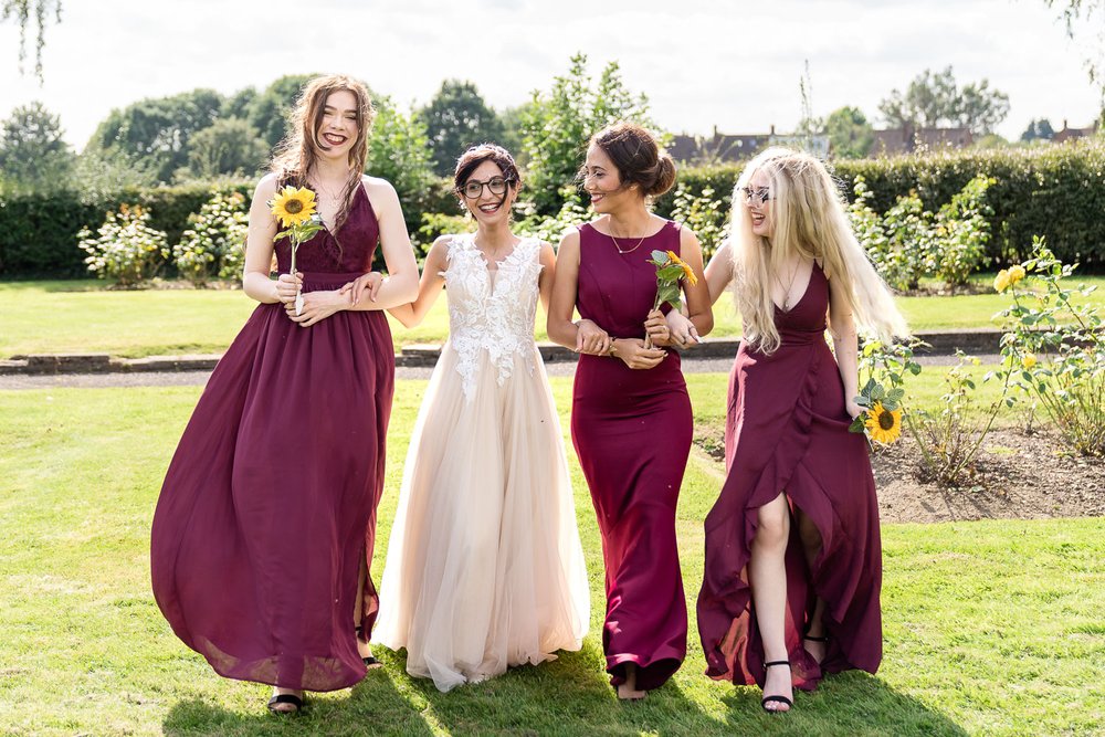 Bridal party in the grounds of Cavendish House Eastcote