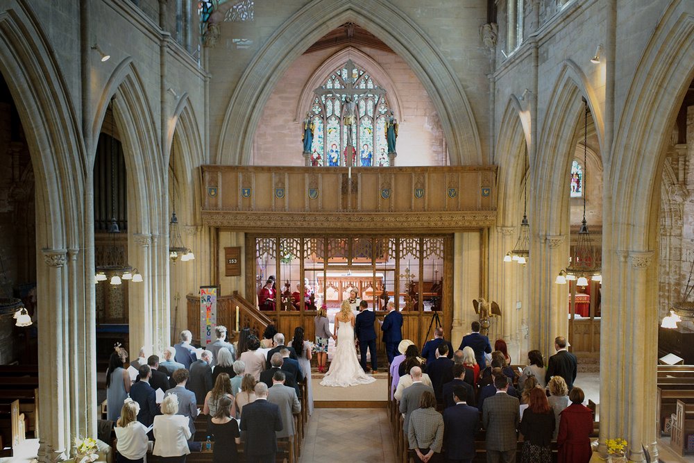 St Andrews Church wedding service, Blagdon