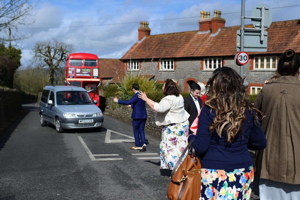 Guests catch lifts after wedding double decker bus breaks down