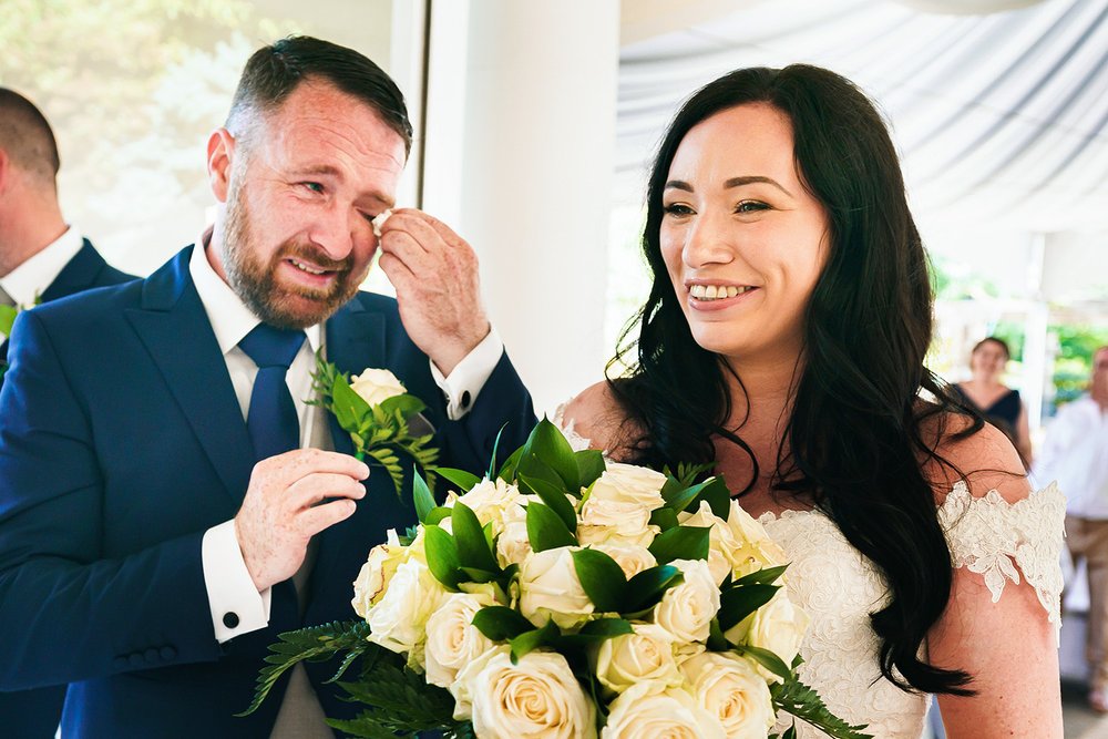 Groom cries on seeing his bride at Friern Manor