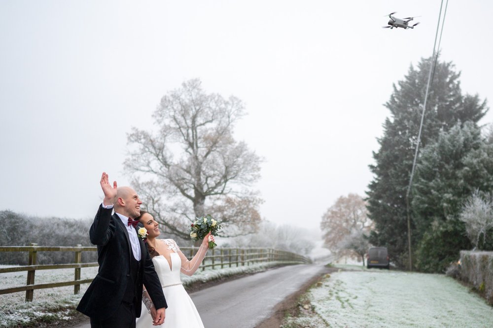 Newlyweds-Drone-Photography-Milling-Barn