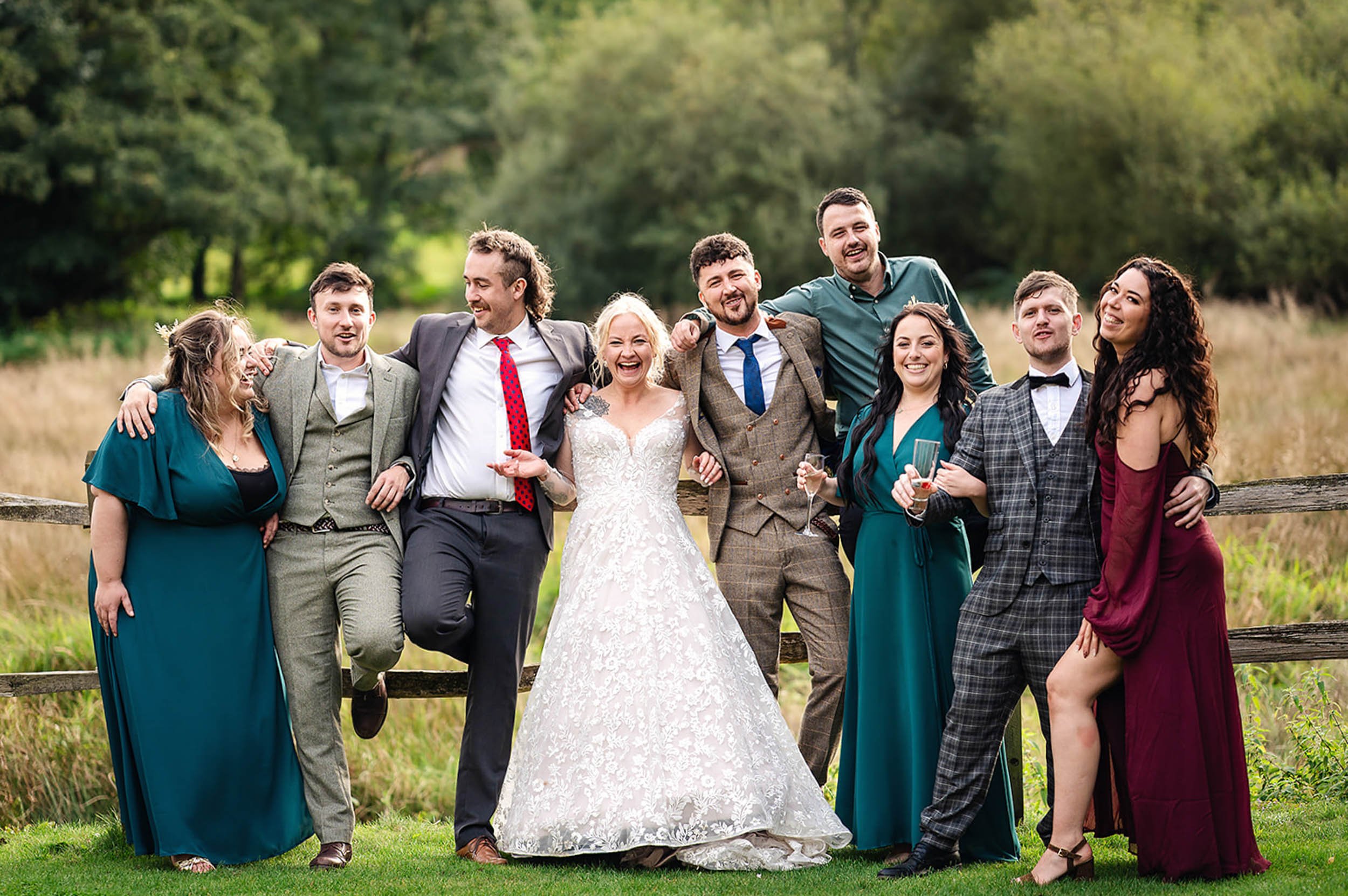 Bride and her best friends at Millbridge Court