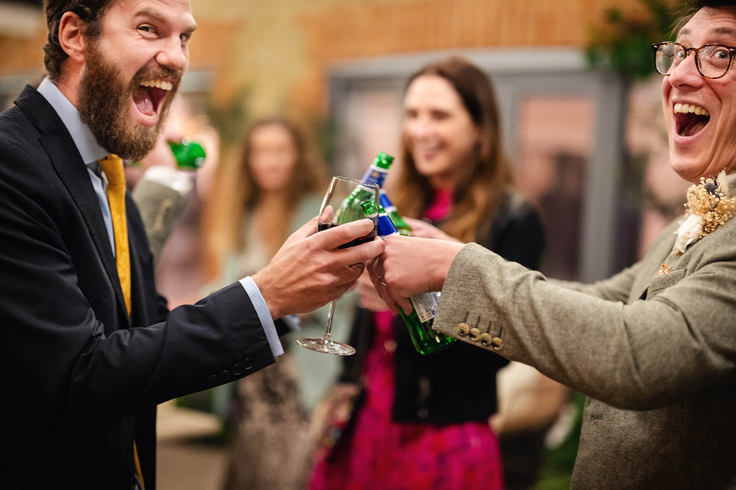 Guests enjoy a drink at Millbridge Court