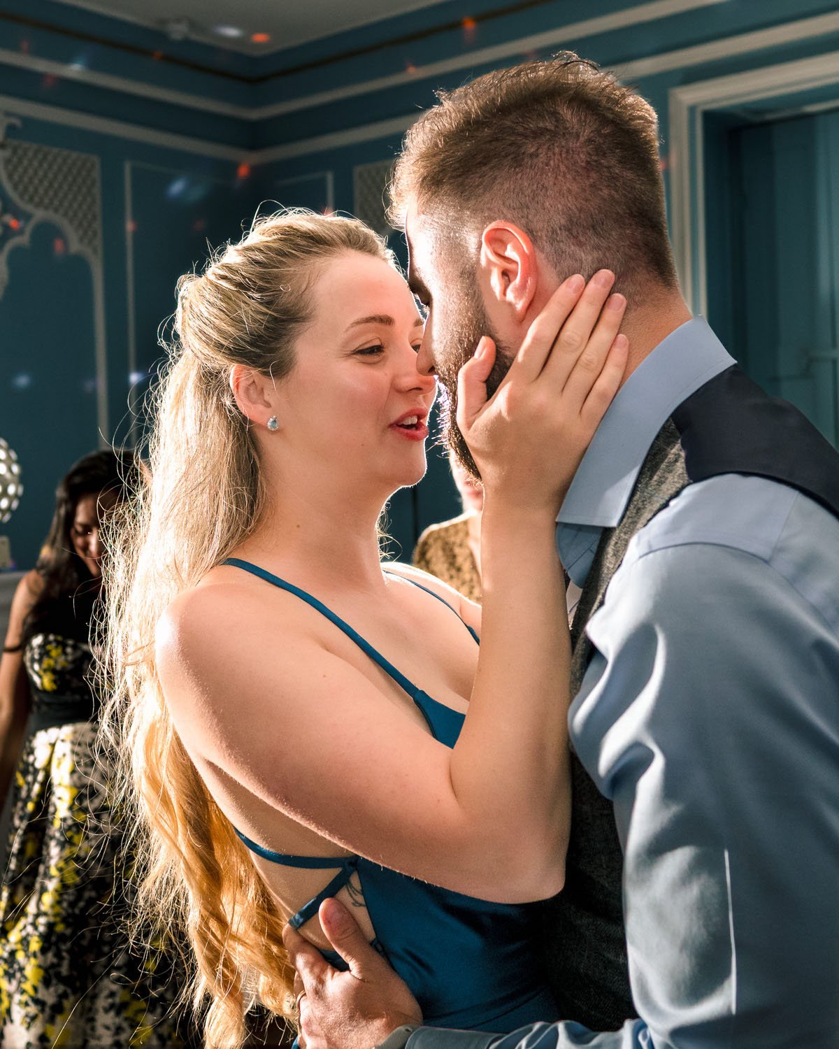 Wedding guests get intimate during Hutton Hall wedding party