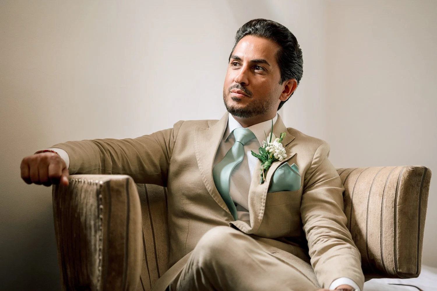 Inn On The Green Groom photographed by Uxbridge wedding photographer Steve Bagness