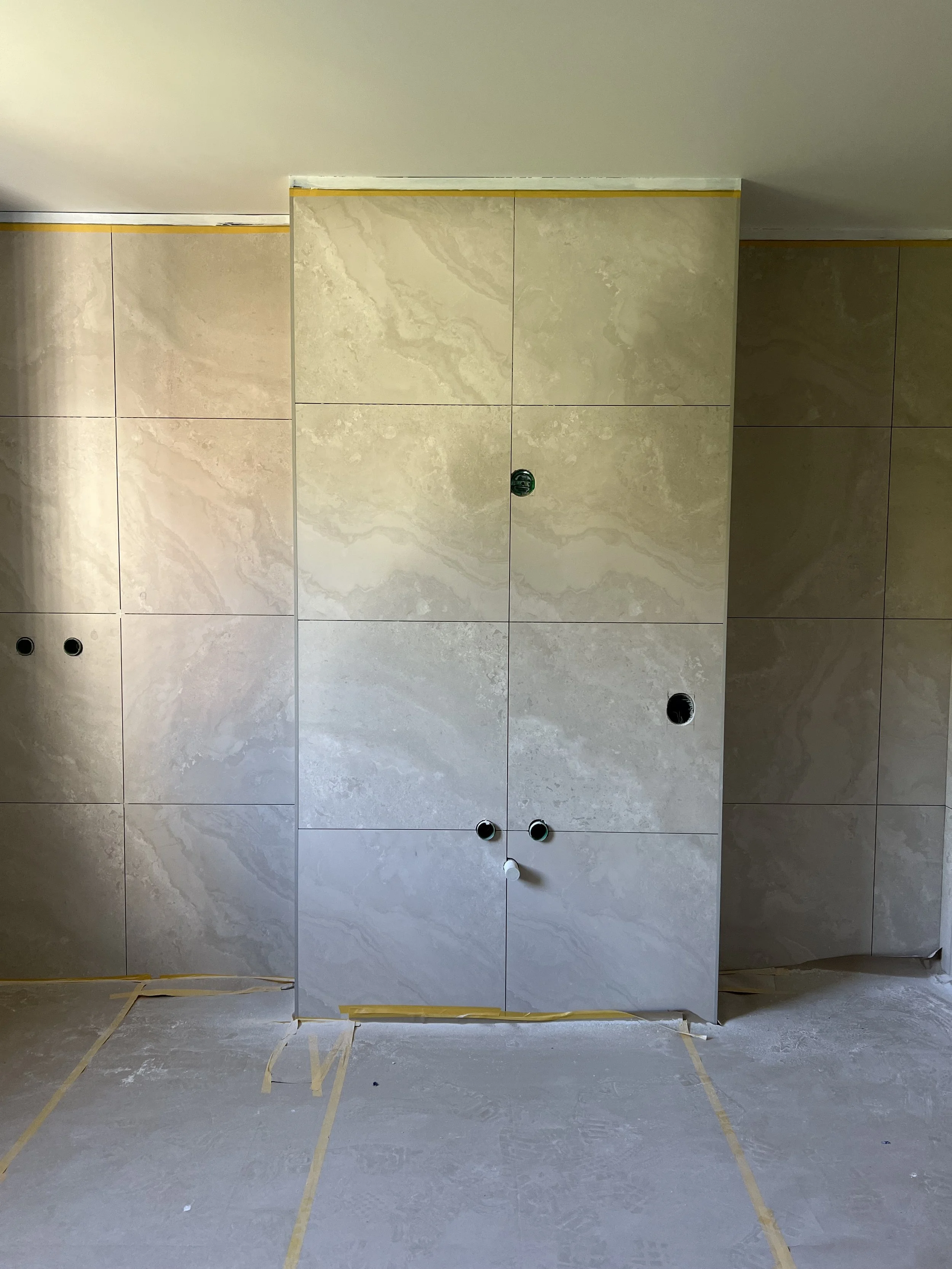 Totalrenovering Breviksbakken: Nytt baderom i tidligere kjøkken.