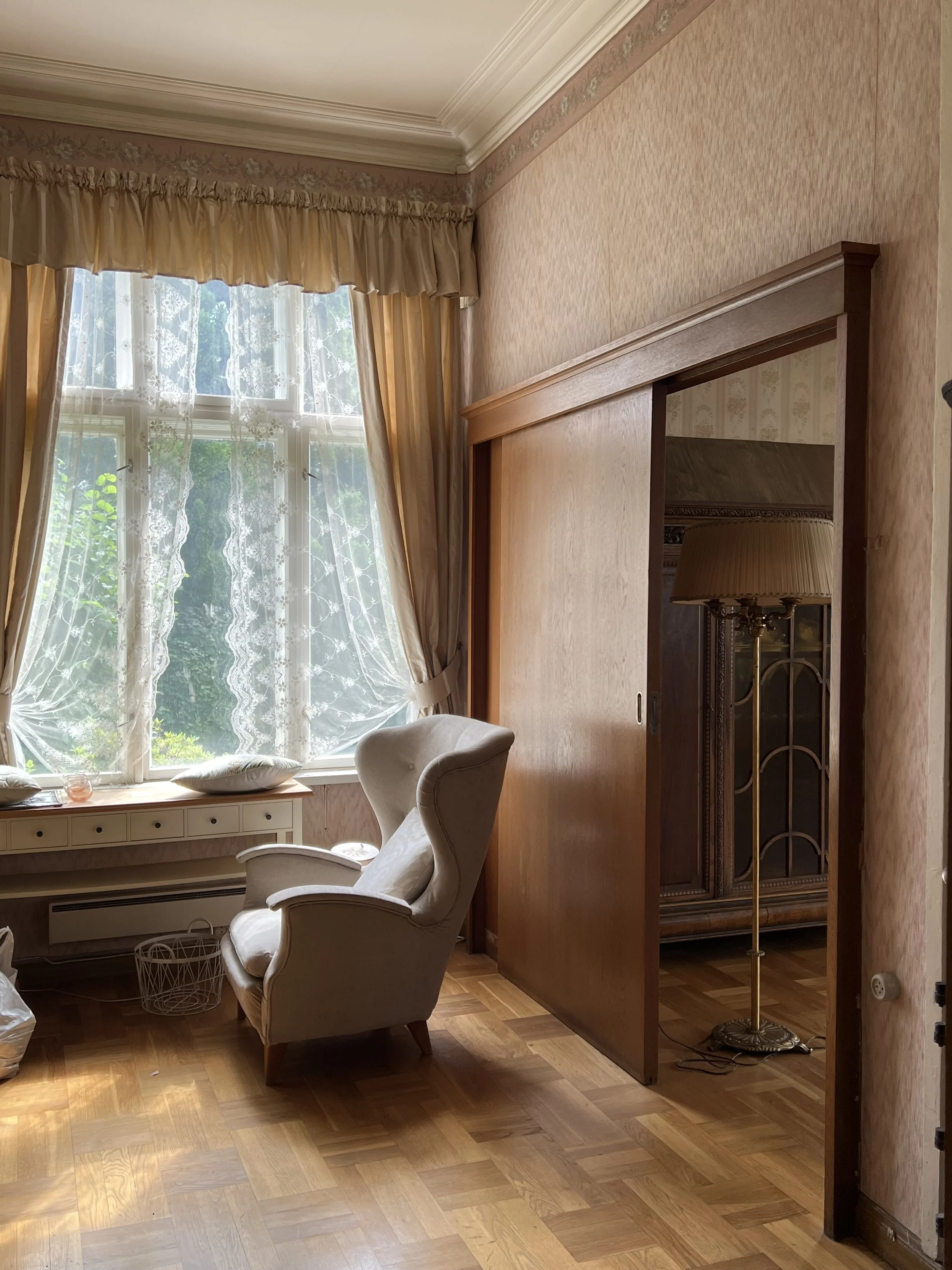 Totalrenovering Blaauws vei: Eksisterende interiør, soverom.