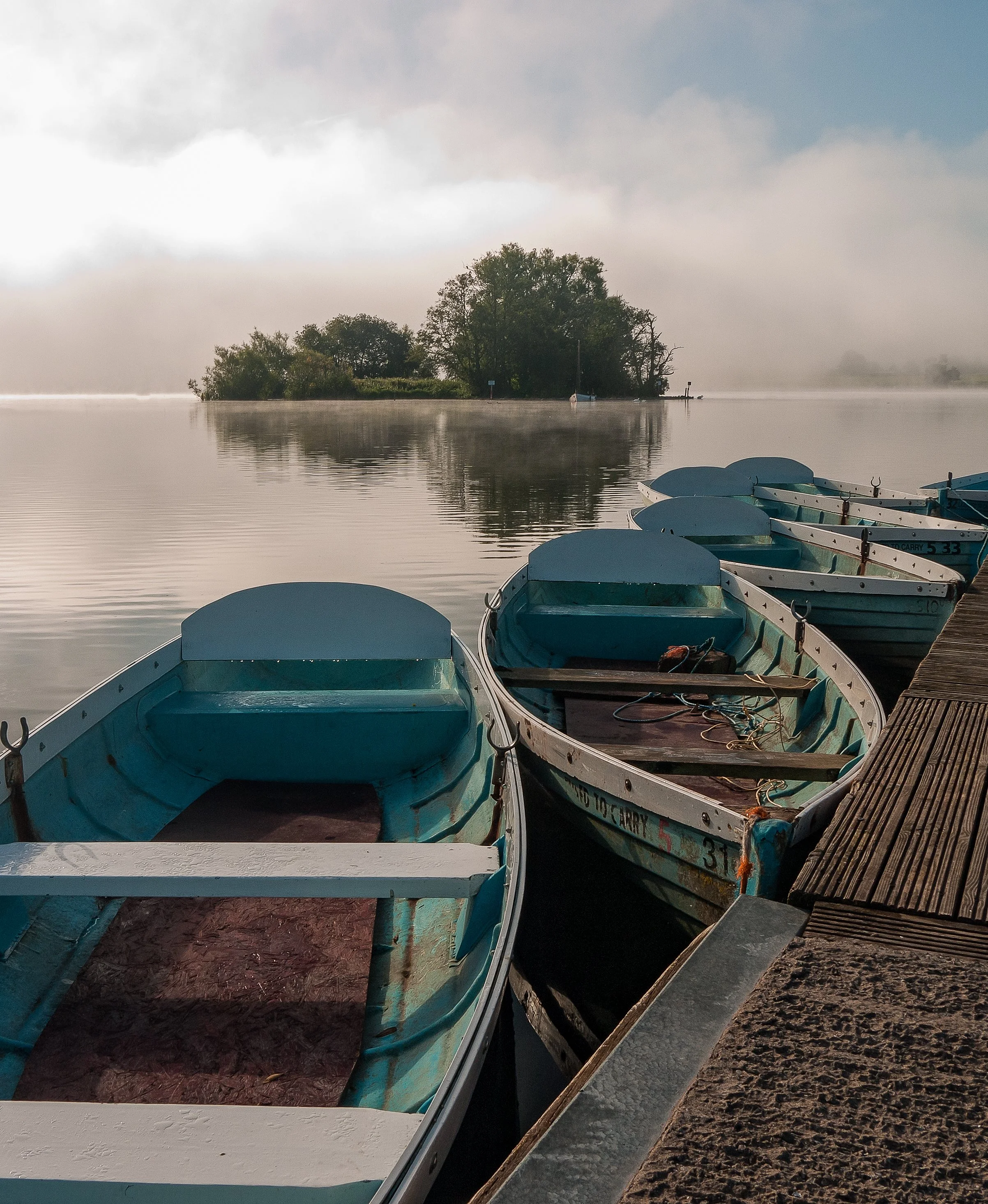Pleasure Boats at Llangorse Lake, Colour