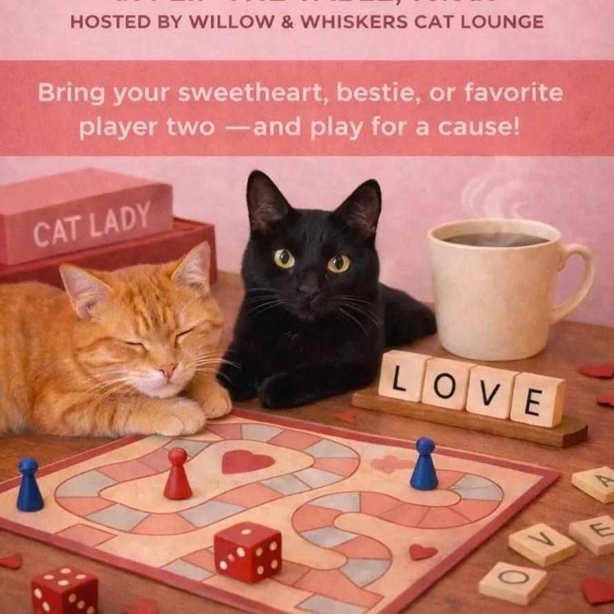 Meowentine's Game Night with Willow & Whiskers