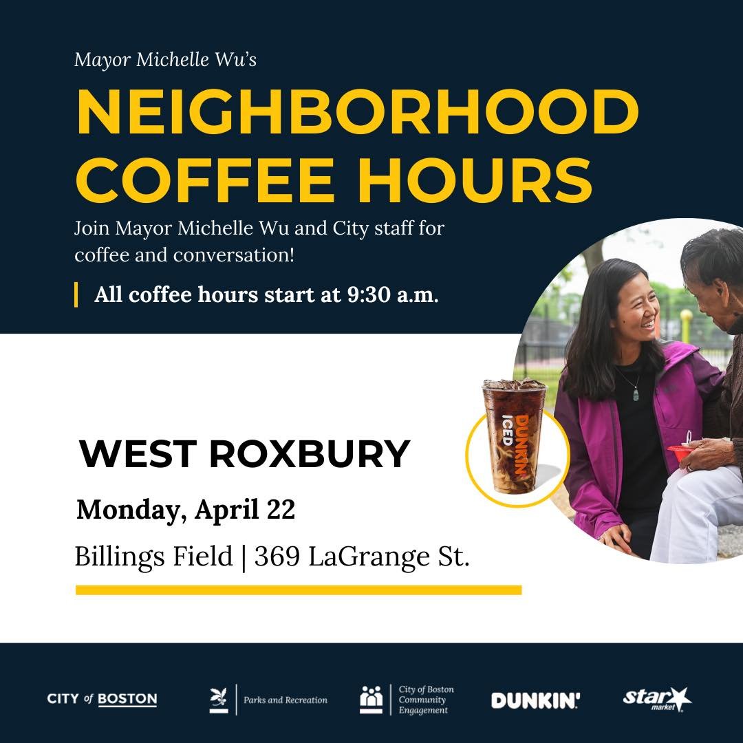 Why attend Coffee Hour with the Mayor? Coffee Hours give residents the chance to speak directly with the Mayor, your neighborhood liaison, and staff from City of Boston departments. The mayor will be answering questions directly from constituents dur