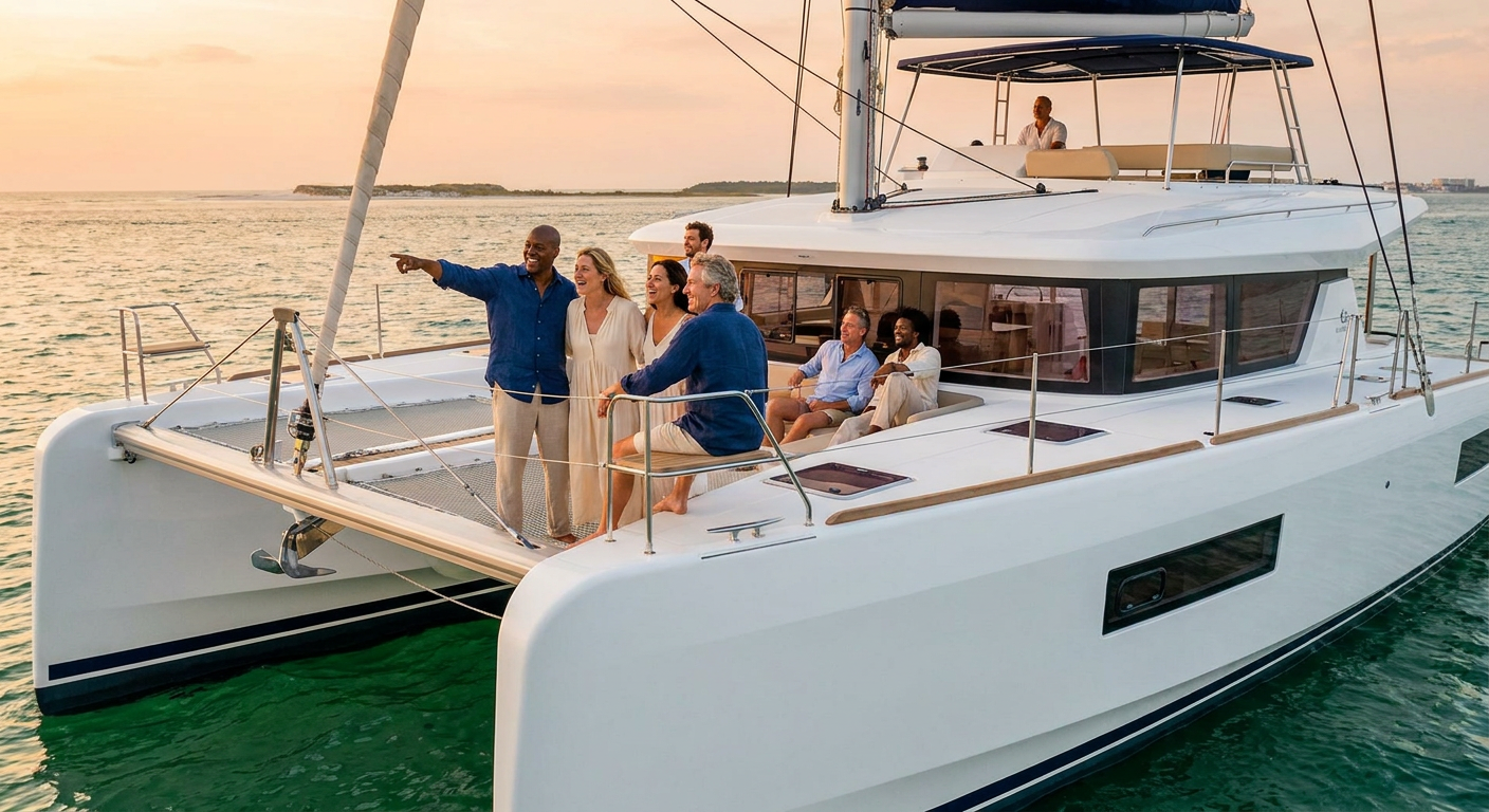 Transition from an afternoon boat cruise to an evening bonfire for the ultimate beach day.