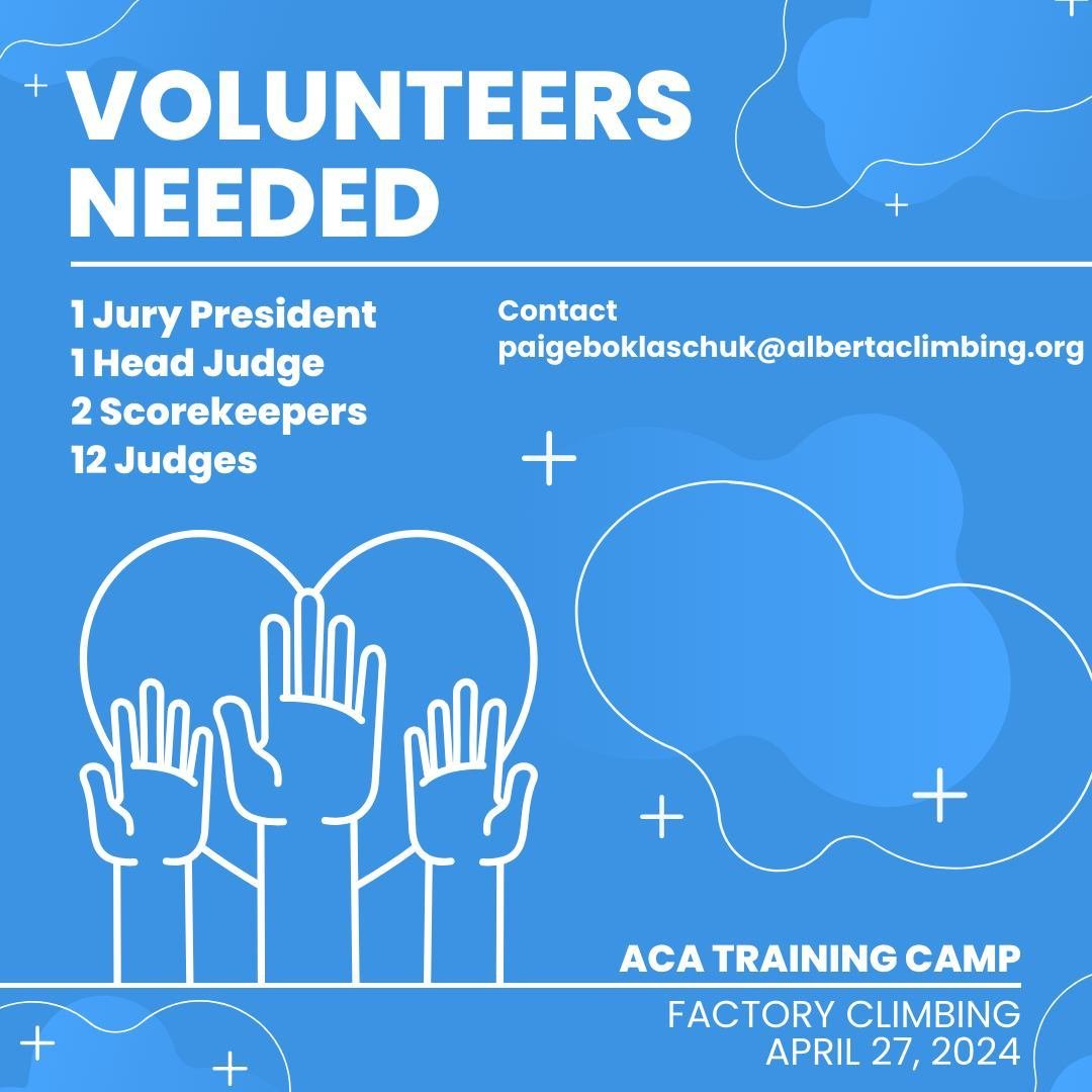 albertaclimbing.org update, link in bio

Volunteers needed: ACA nationals training camp
