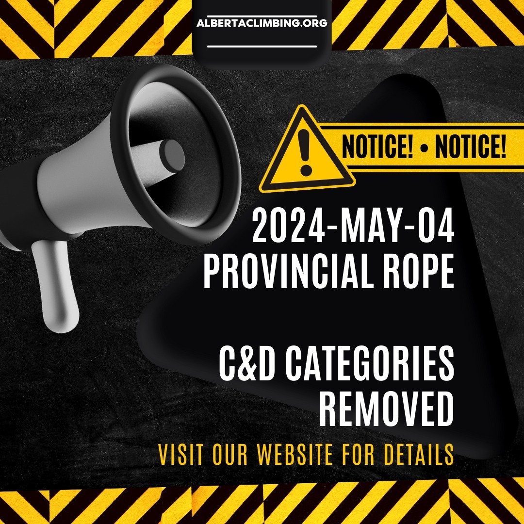 albertaclimbing.org update, link in bio

C&amp;D categories removed from 2024-MAY-04/05 Rope Provincials