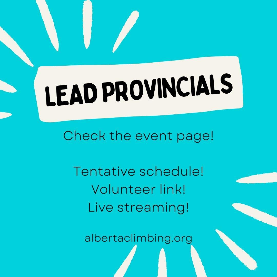 albertaclimbing.org update, link in bio

Lots of updates for Lead Provincials: Check the website