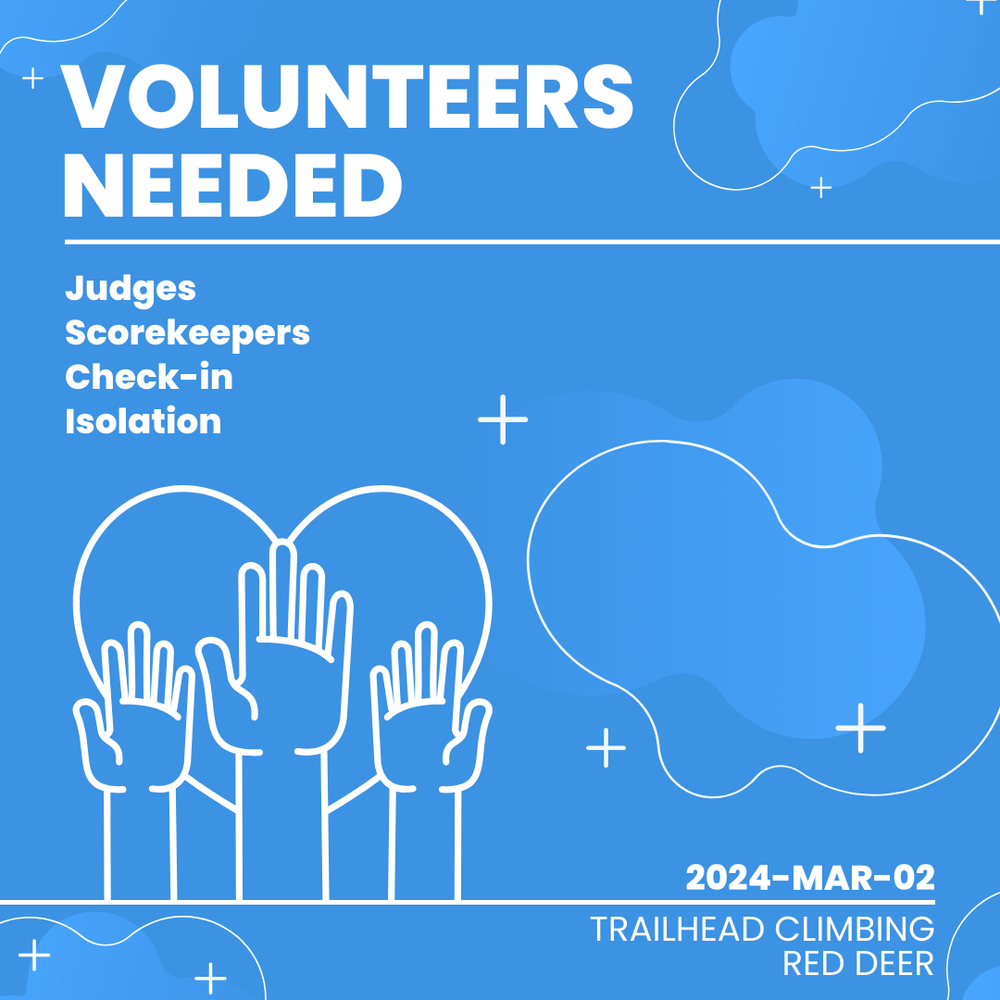 Volunteers needed 2024MAR02 Trailhead Climbing Red Deer — Alberta