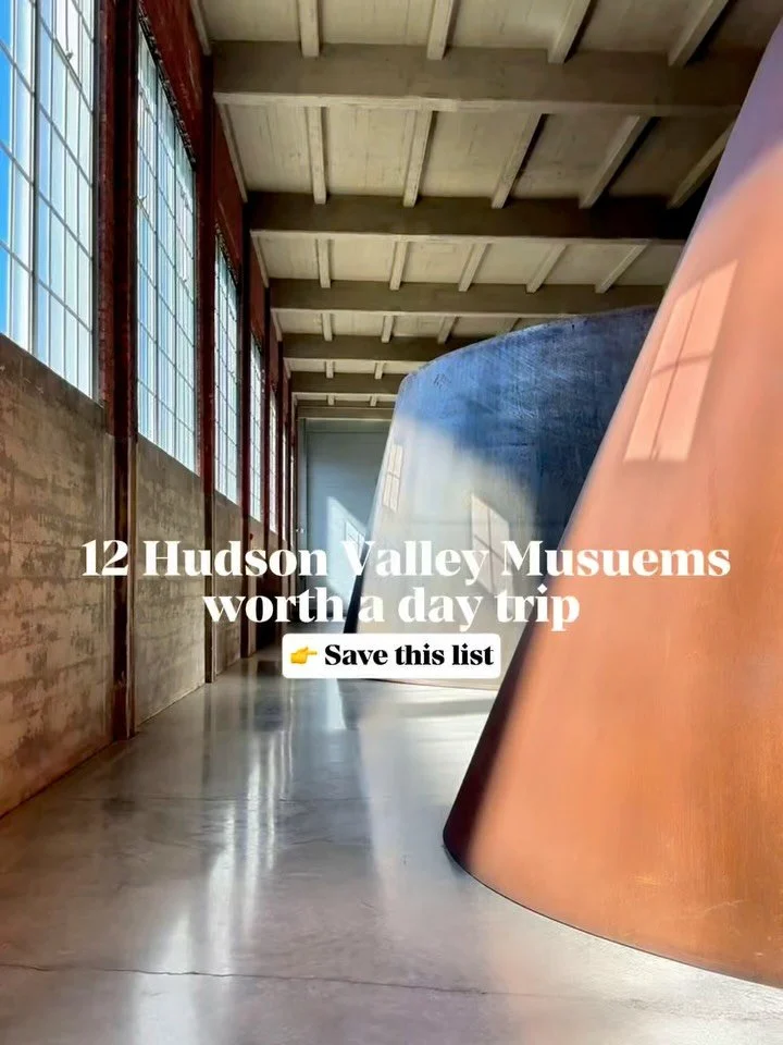Museums to visit on a Hudson Valley day trip

SAVE this list for later👇

Magazzino Italian Art 📍Cold Spring
The KuBe Art Center📍Beacon
Frances Lehman Loeb Art Center 📍Poughkeepsie
Art Omi📍Ghent
Wassaic Project📍Wassaic
Storm King Art Center📍New