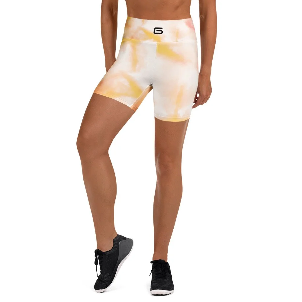 WOMEN'S YOGA SHORTS (SUNKISSED) BY G MAYY