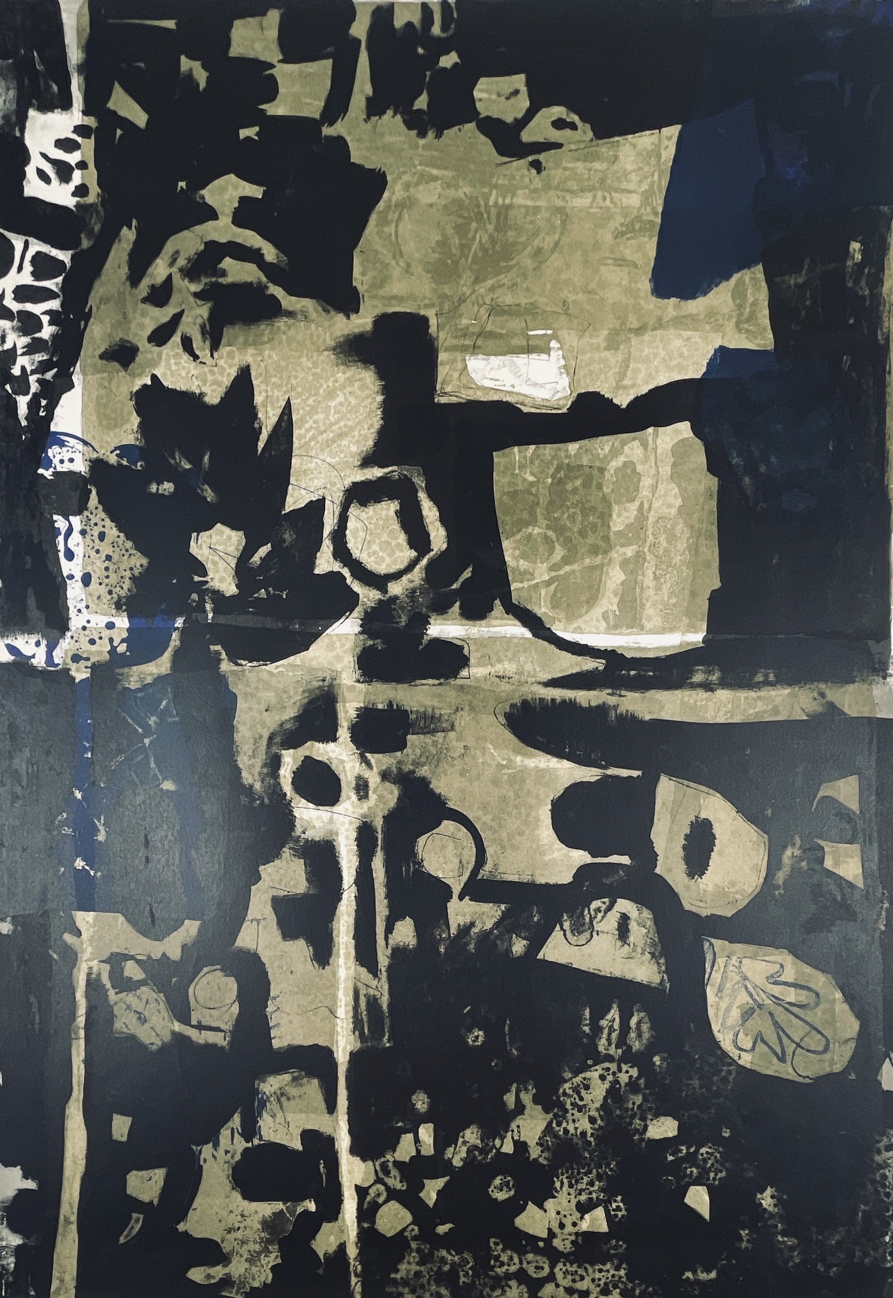 Ocre-Noir, Antoni Clavé (1913–2005), 1963–64, original 5-color lithograph, 22x30 in, signed and numbered 77/99