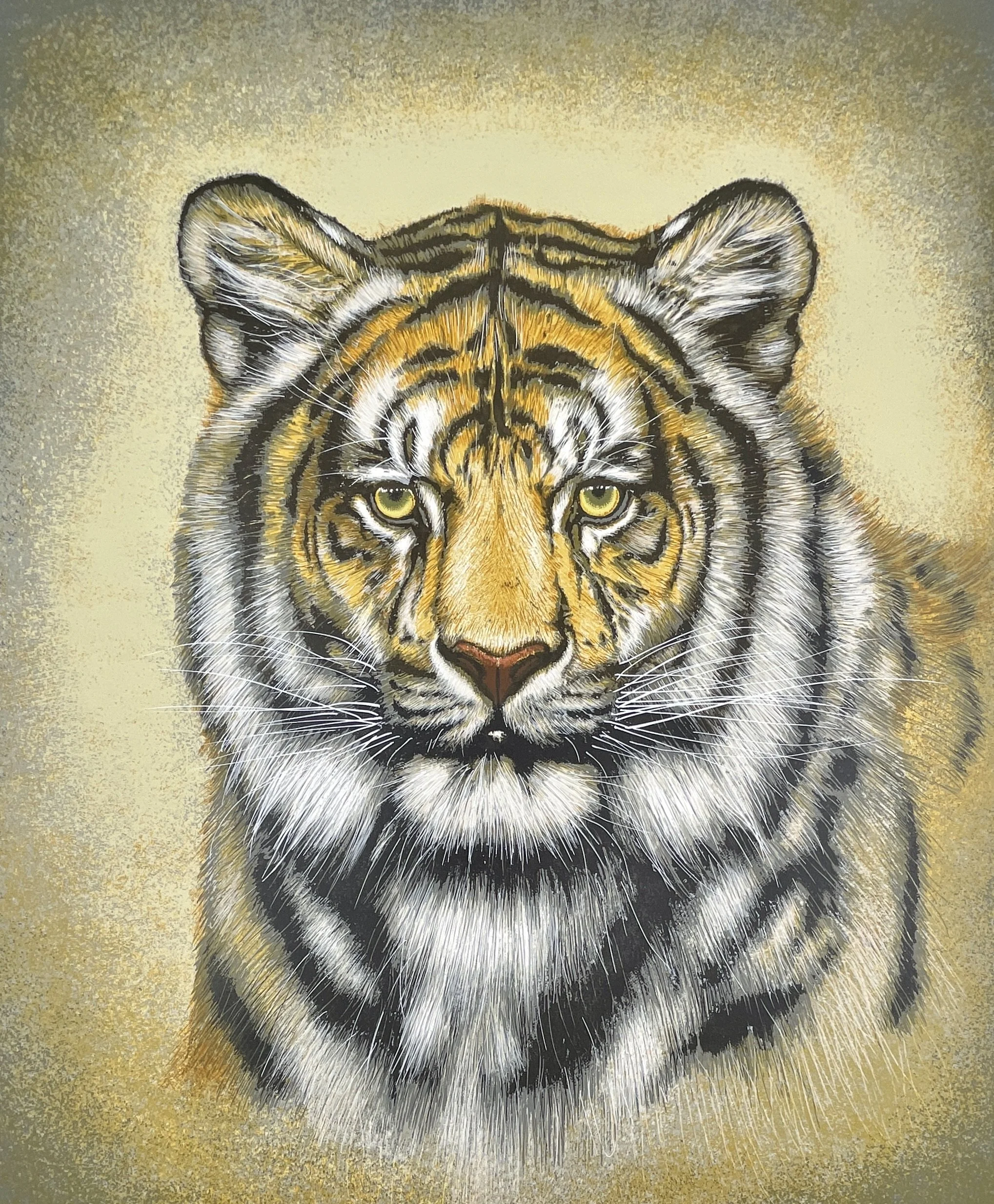 Siberian Tiger, Martin G. Katon (b. 1947), c.1990s, lithograph, 24x29 in, signed & numbered 229/250, wildlife portrait