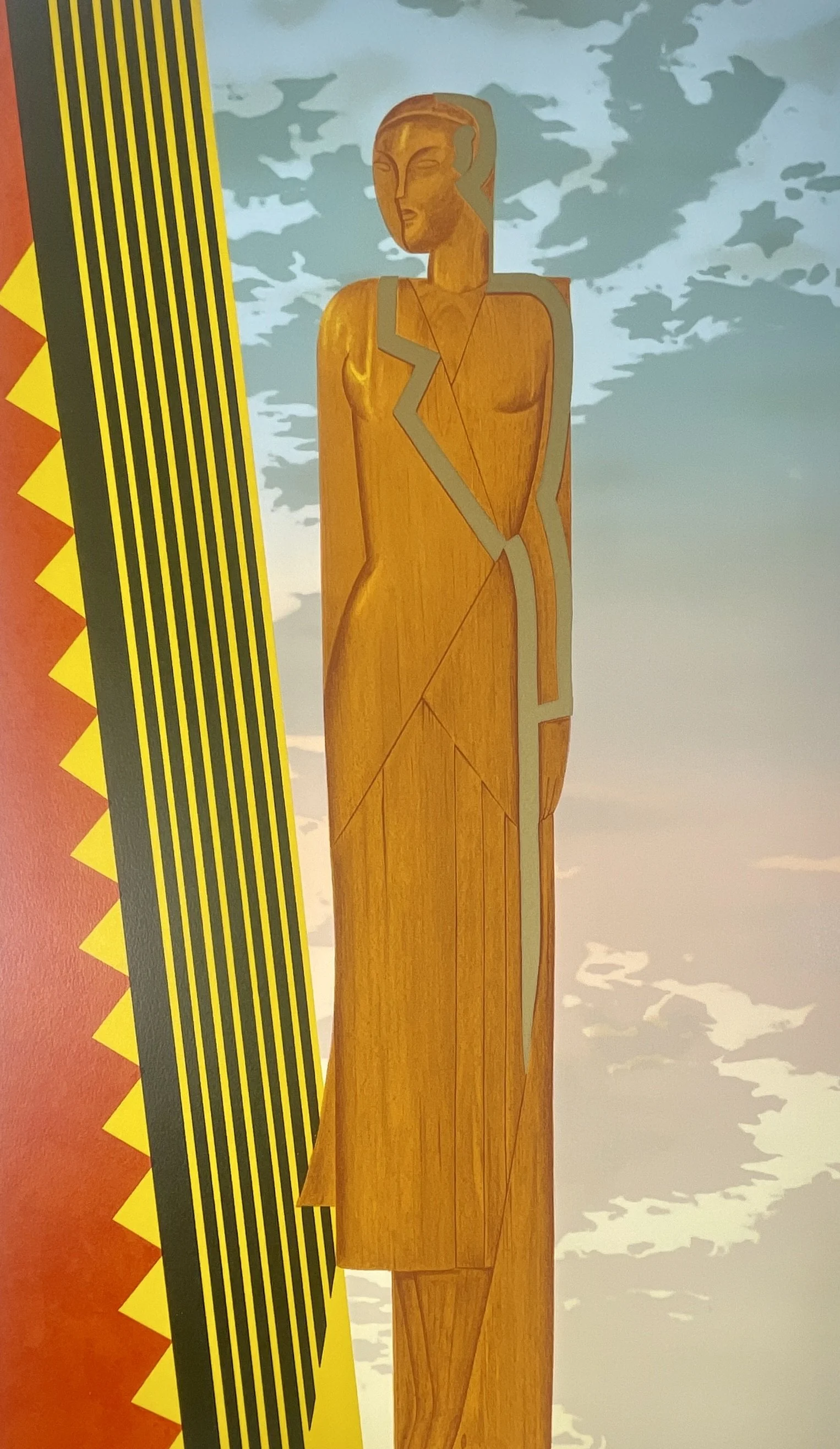 Art Deco 1925, Michael Knigin (1942–2011), 1980, color lithograph, 21x34 in, signed & ed. 255/300.