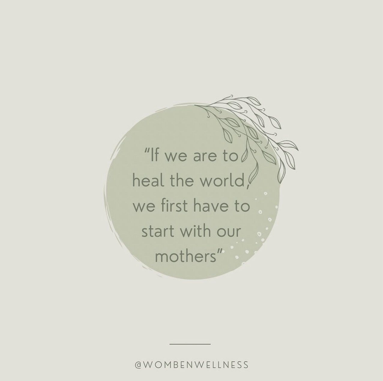 @wombenwellness 

This quote right here 🙌🏻🙌🏻🙌🏻 

Our mothers and their wellbeing hold the key to a brighter tomorrow, a healthier generation, and a more loving world. 

You don&rsquo;t need to go through this alone Mama. 
Lean on your tribe.
Se