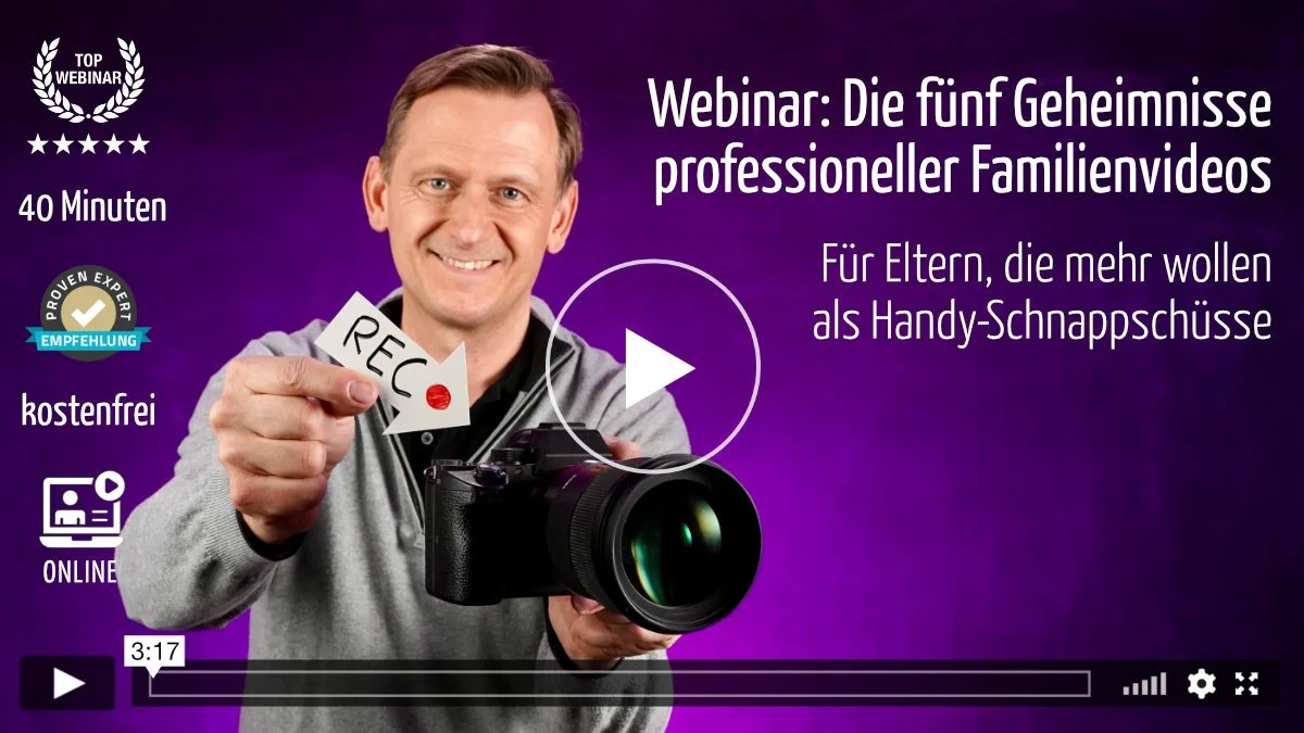 Die 5 Geheimnisse professioneller Familienvideos (Webinar)