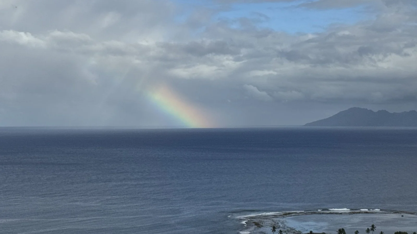 A rainbow over the Pacific ocean - spirit all around us