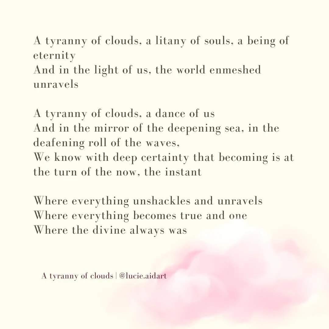 A tyranny of clouds - An intuitive poem by Lucie Aidart