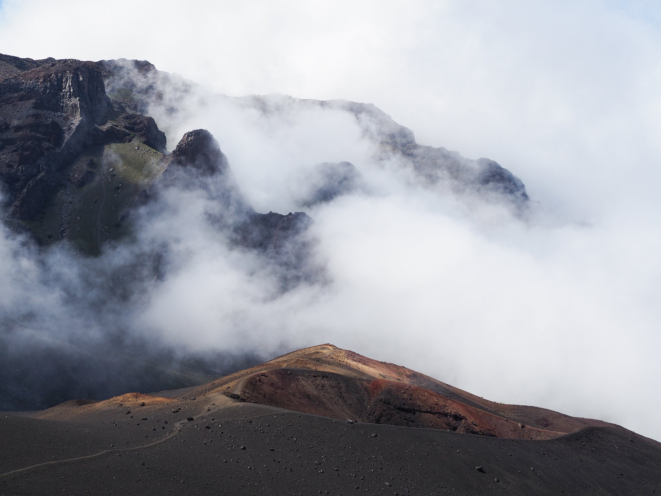 Volcano on Maui in Hawaii - Smoke and Shadows