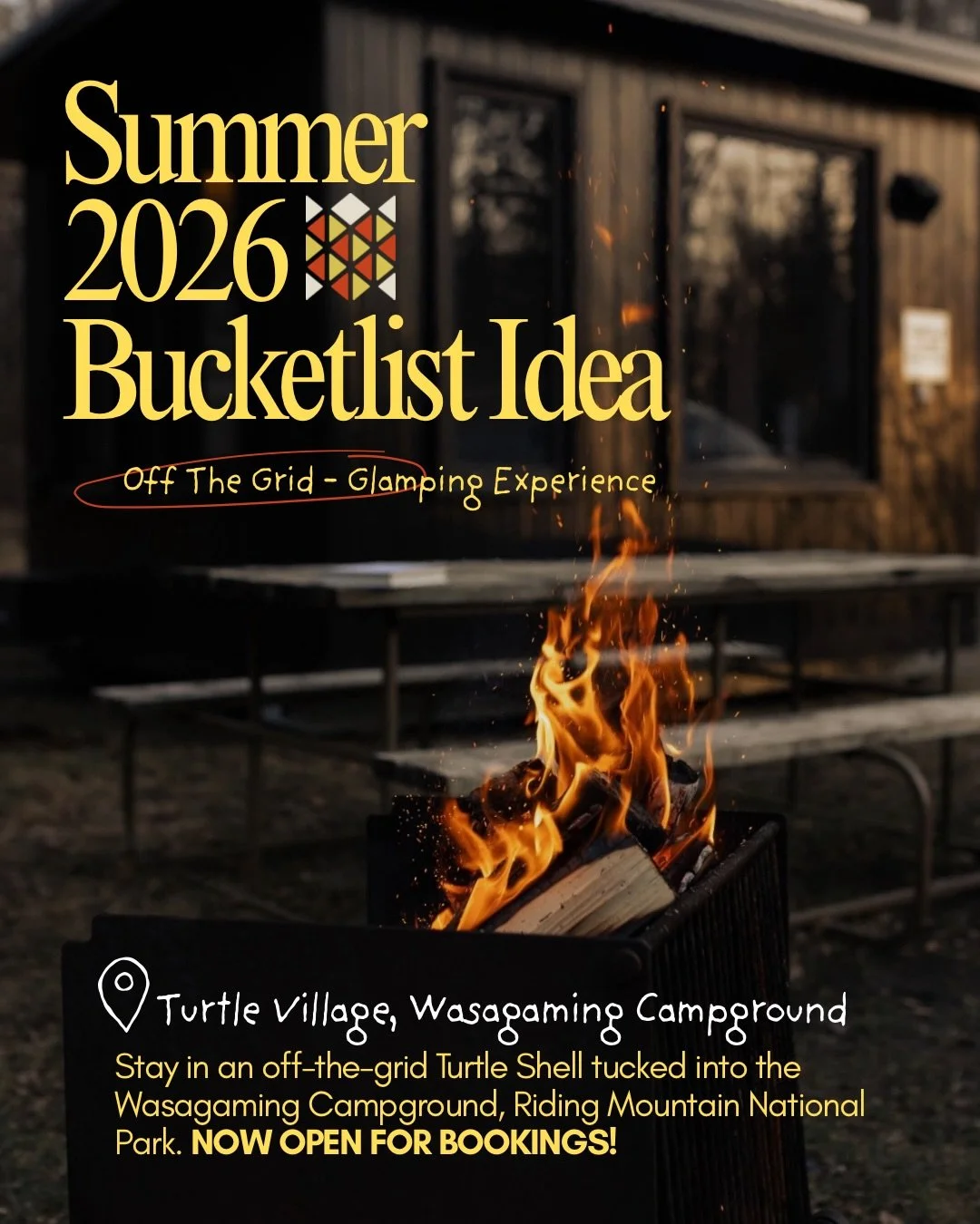 NOW OPEN FOR BOOKINGS!
#summer2026 #manitoba #glamping 

Turtle Village bookings open for bookings for the 2026 season.

Pre-bookings are now live for stays running from May Long Weekend through Thanksgiving Weekend (Canada).

If Turtle Village has b
