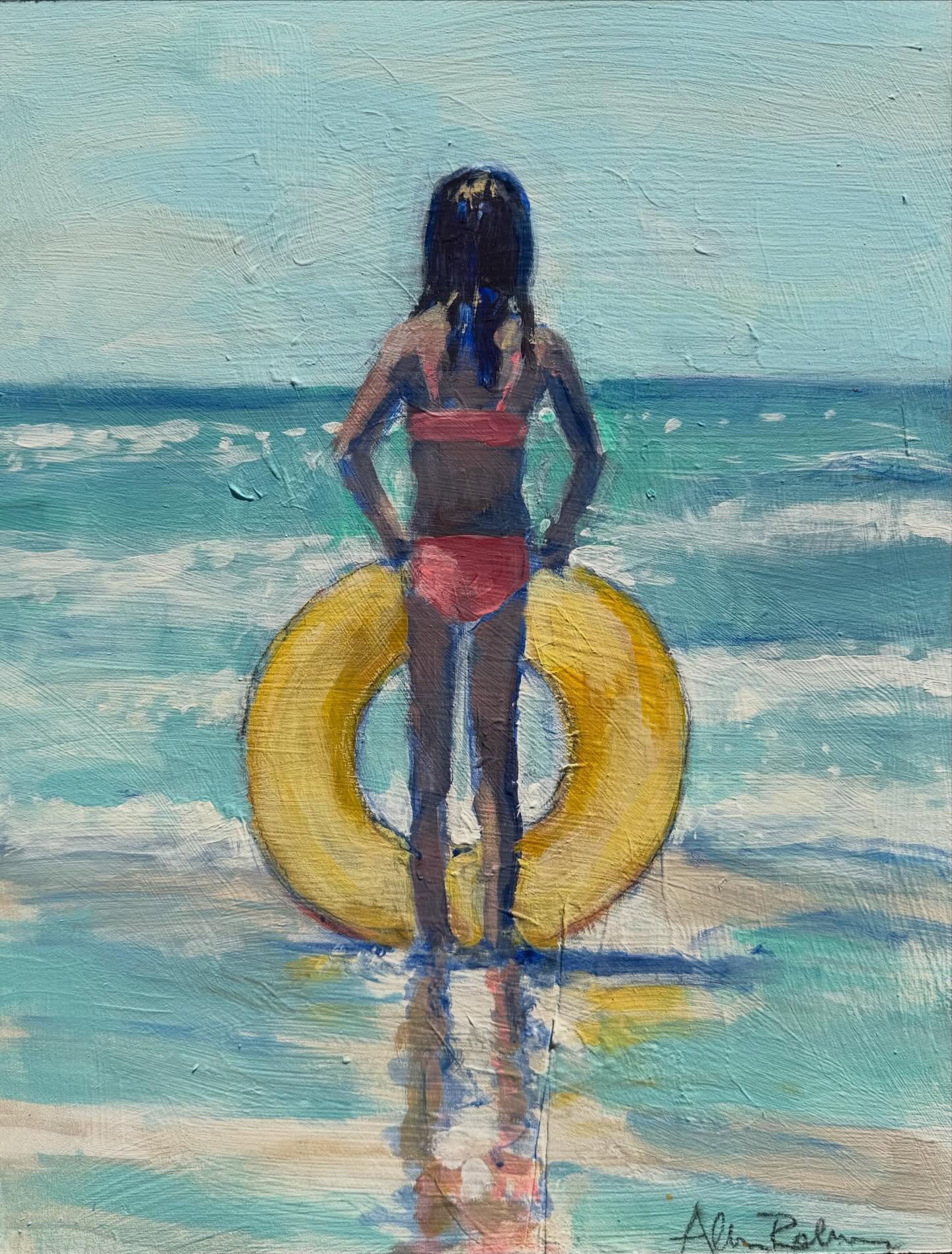 A moment by the water&hellip;
12x16 inches, acrylic on panel
@thegreenroomat831