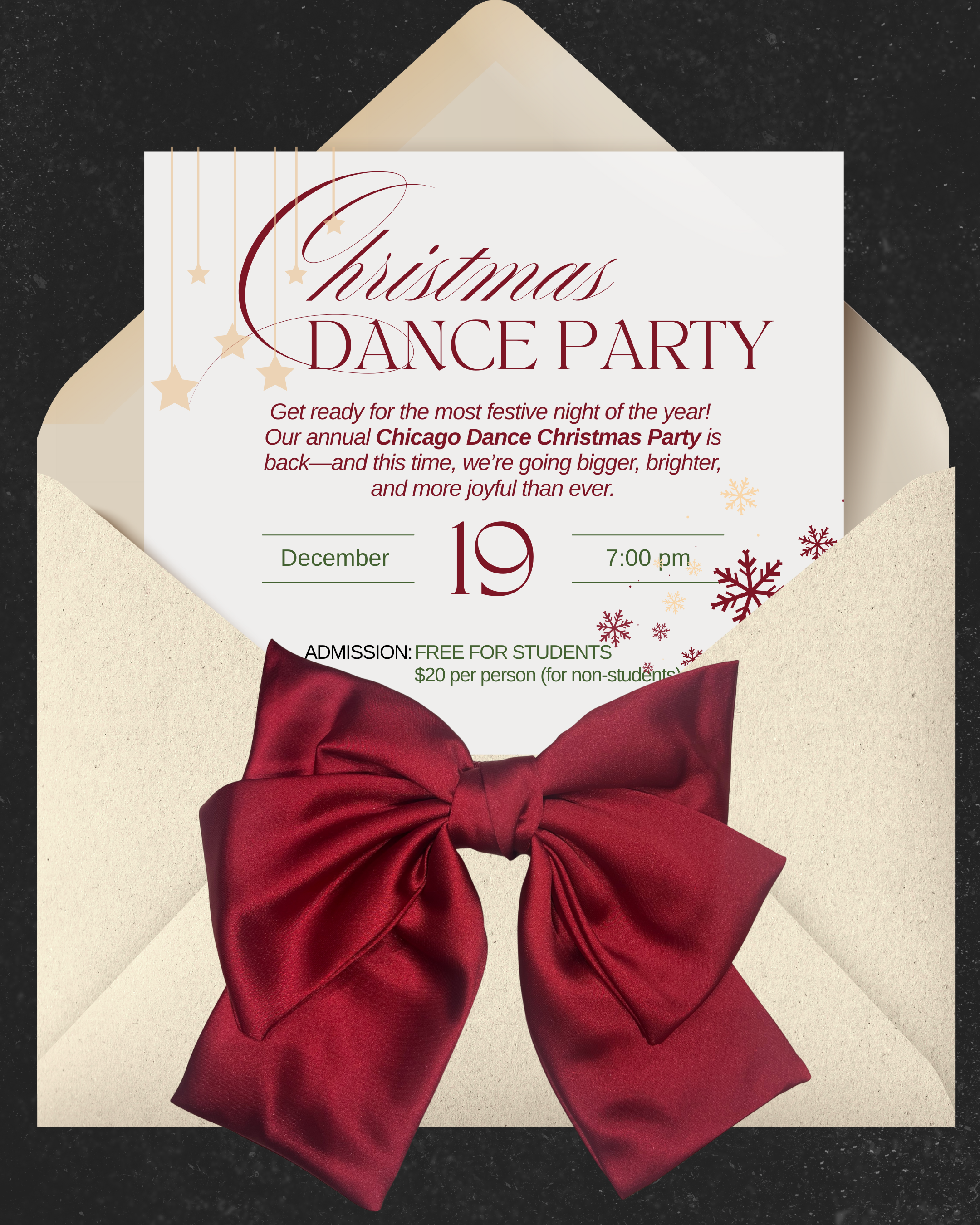 Red Traditional Christmas Dinner Invitation envelope Instagram Carousel Post.png