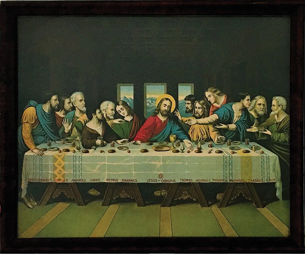19th century lithograph of Last Supper